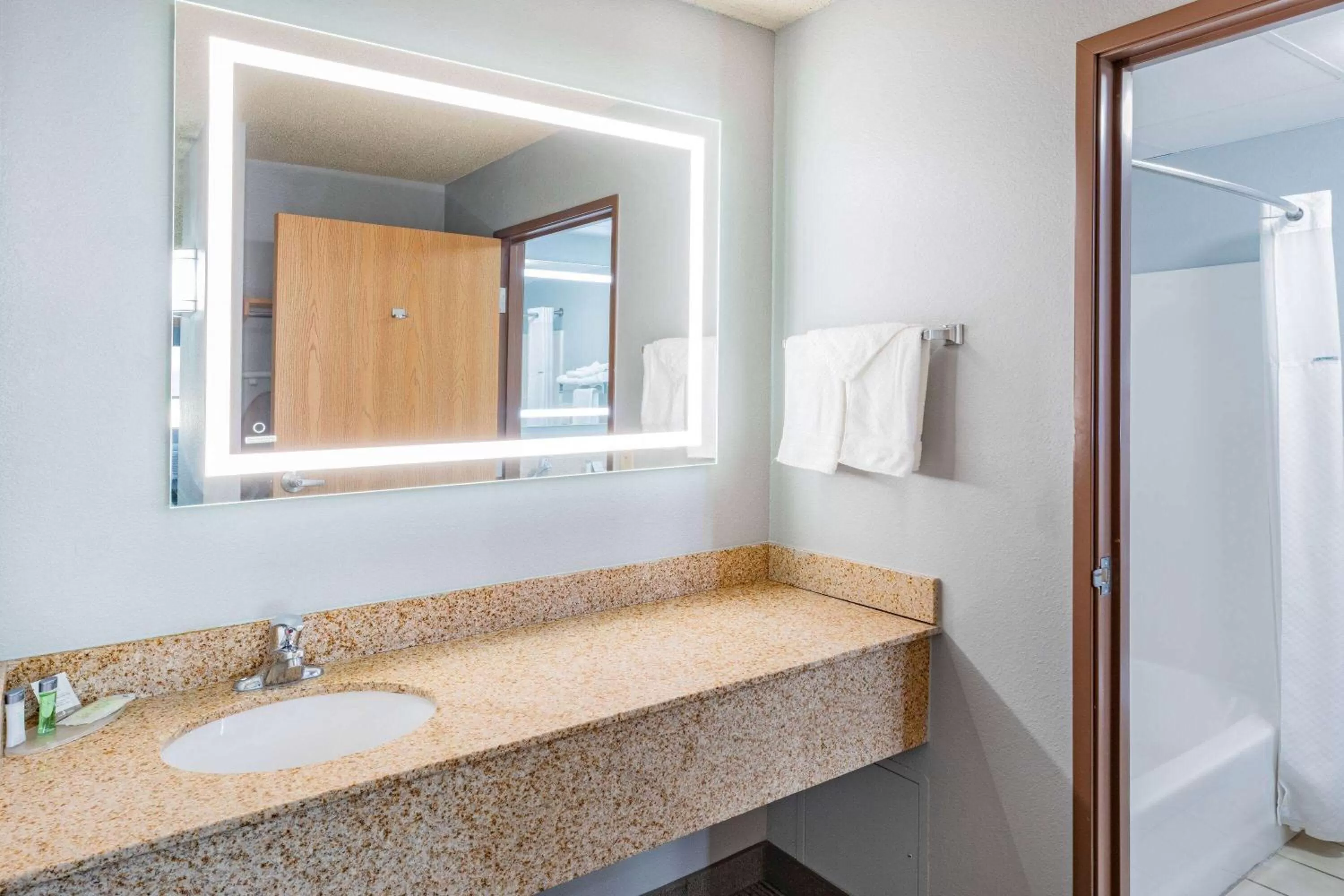 Bathroom in AmericInn by Wyndham Sayre