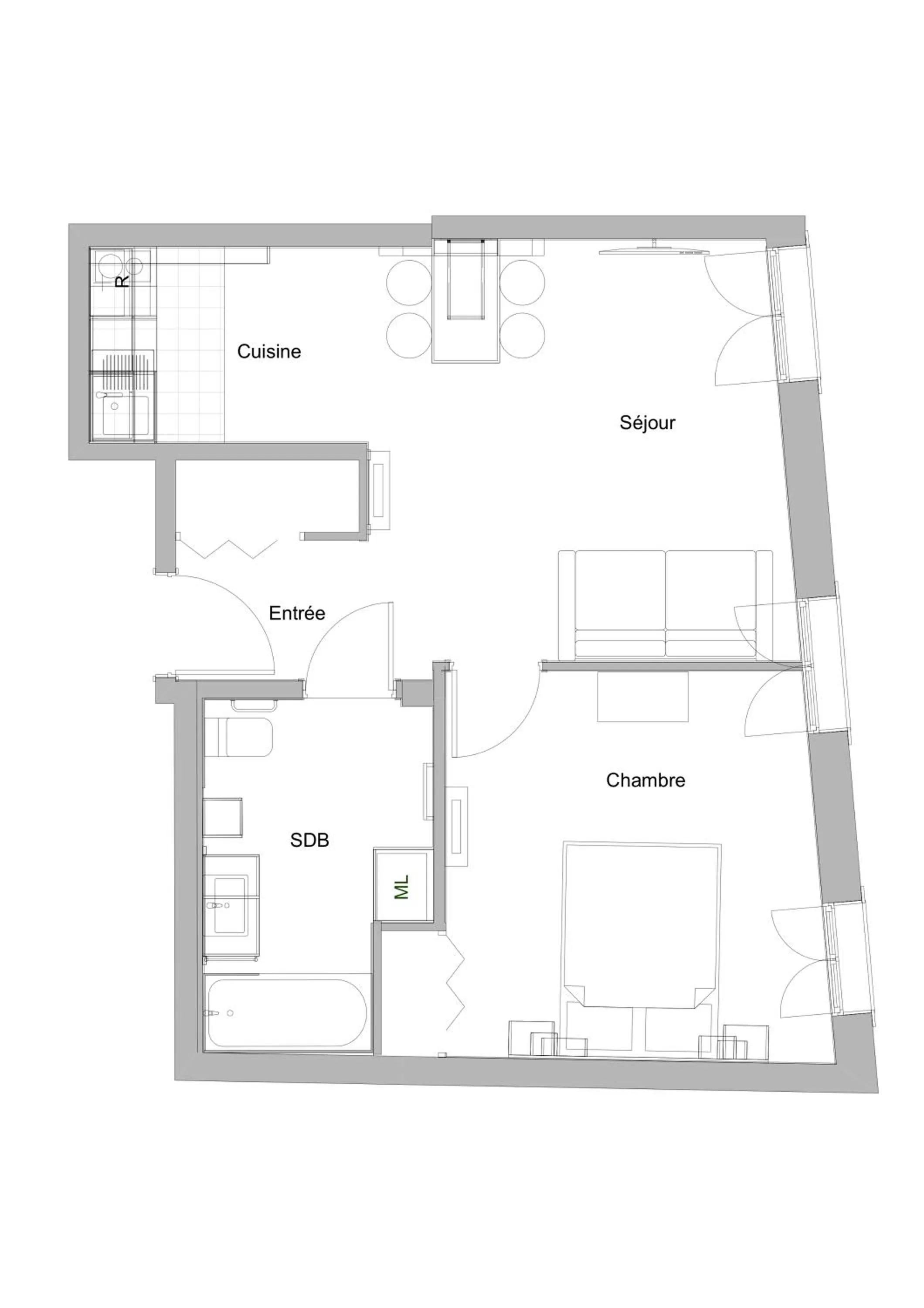 Floor plan in Résidence Palais Étoile