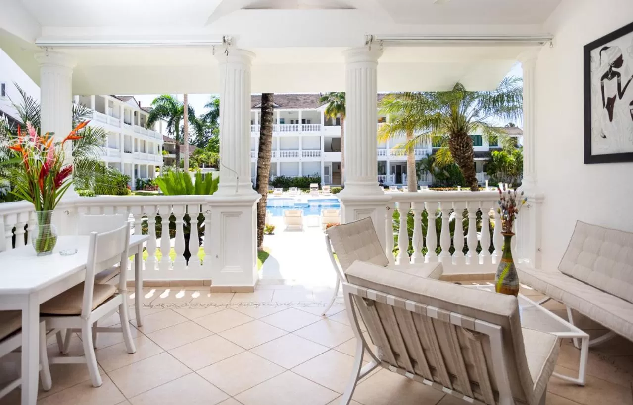 Inner courtyard view in Albachiara Hotel - Las Terrenas
