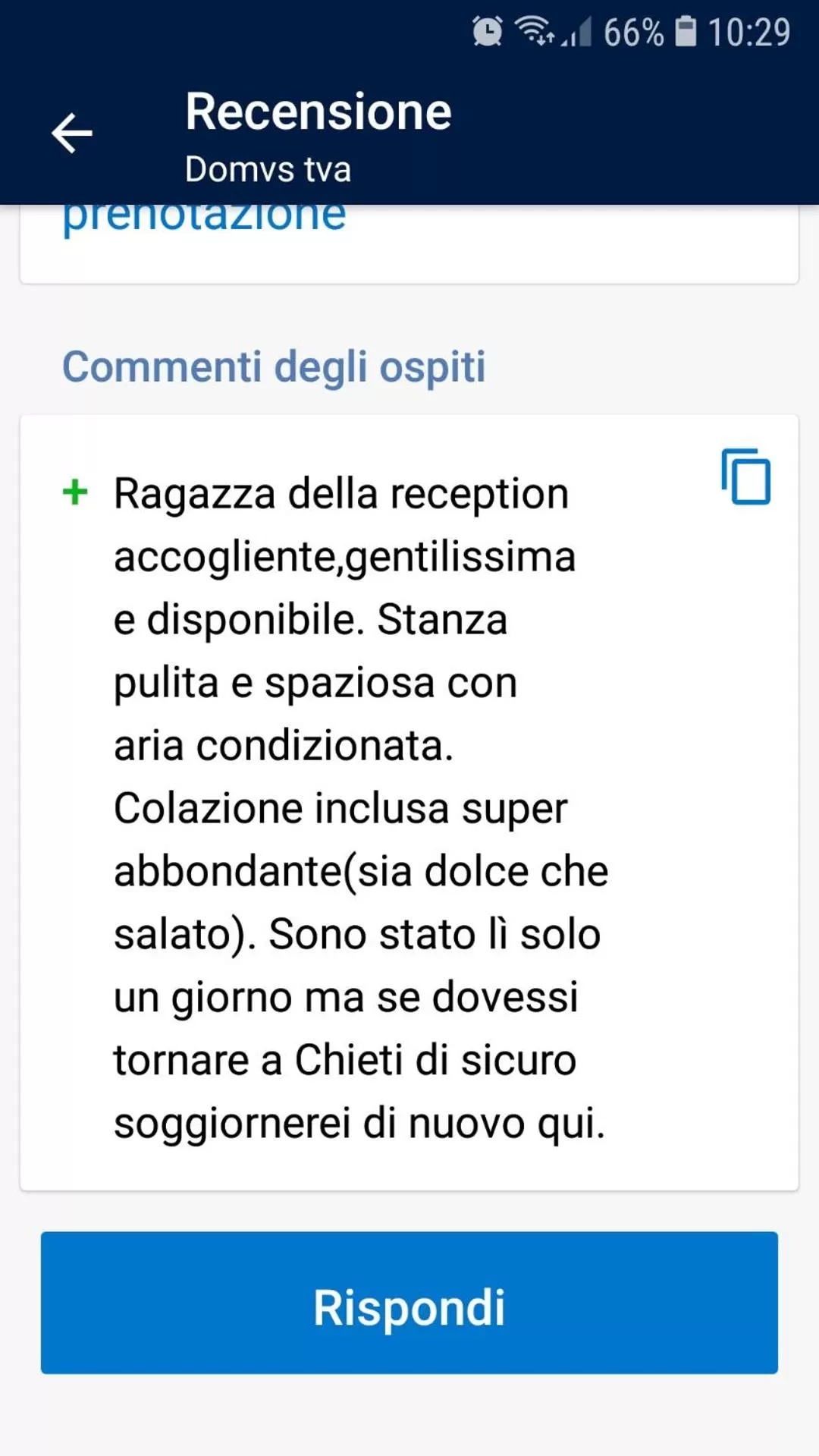 Certificate/Award in B&B Domvs tva