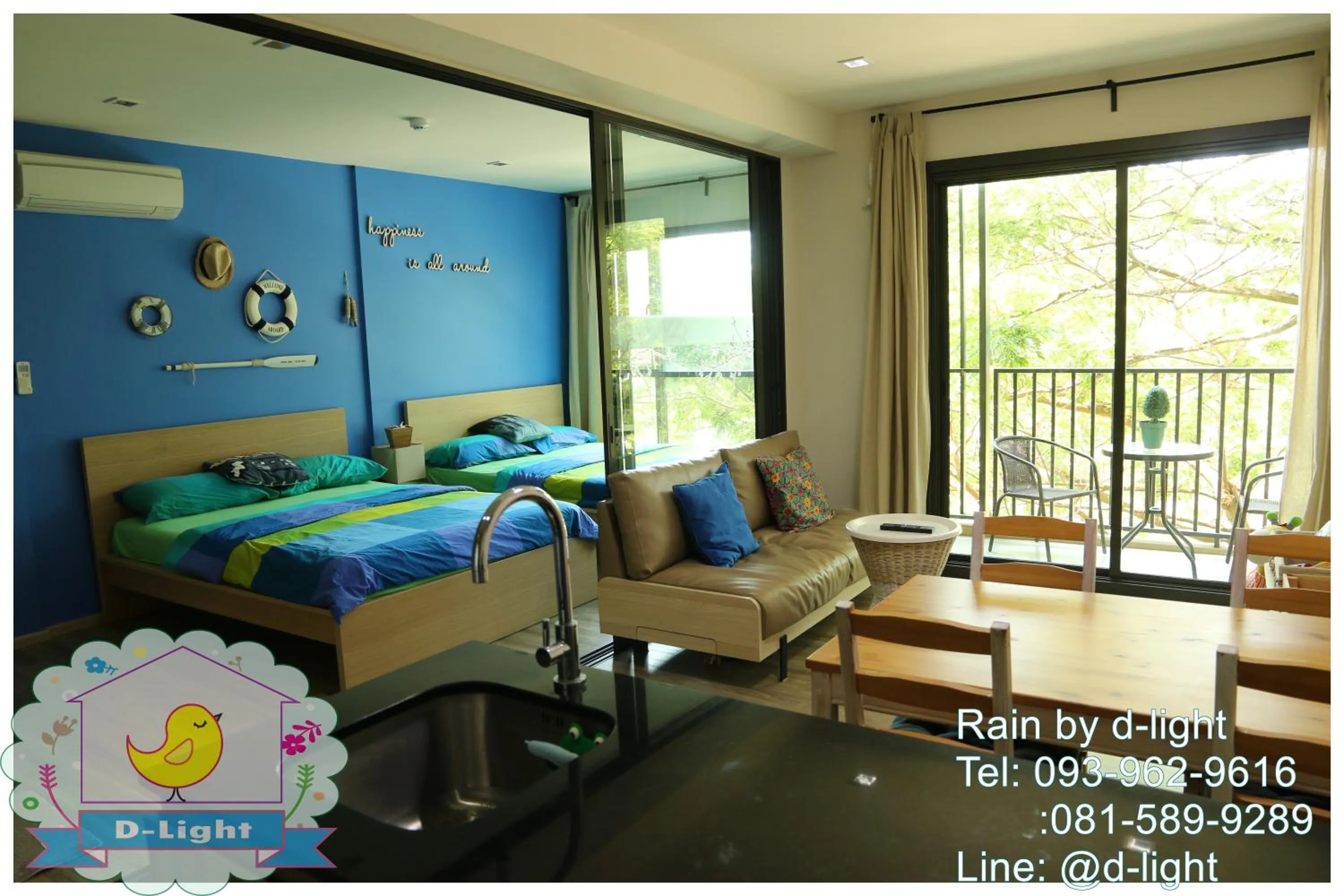 Photo of the whole room, Bed in Rain Cha-am Hua Hin by D-light