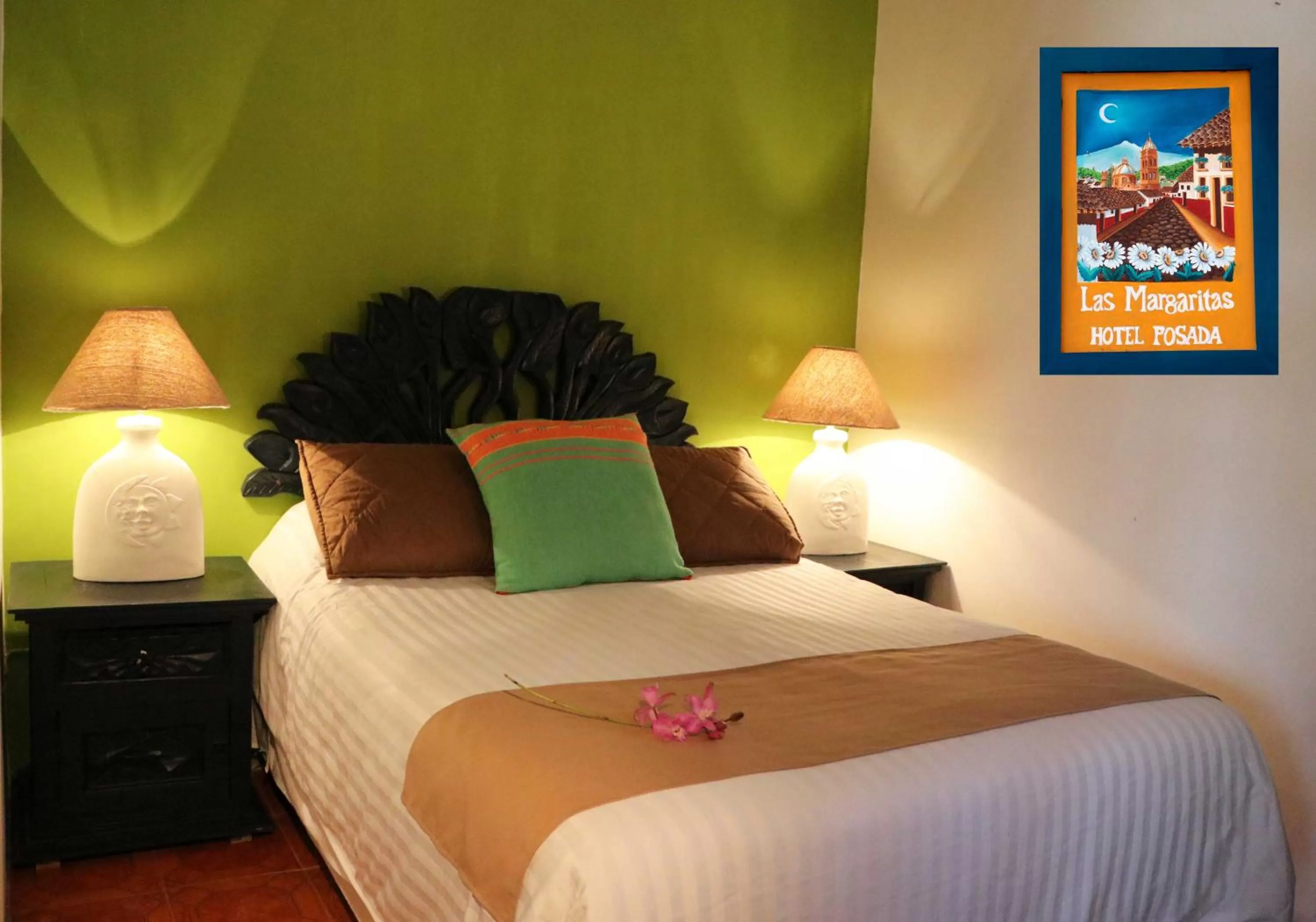 Decorative detail, Bed in Las Margaritas Hotel Posada