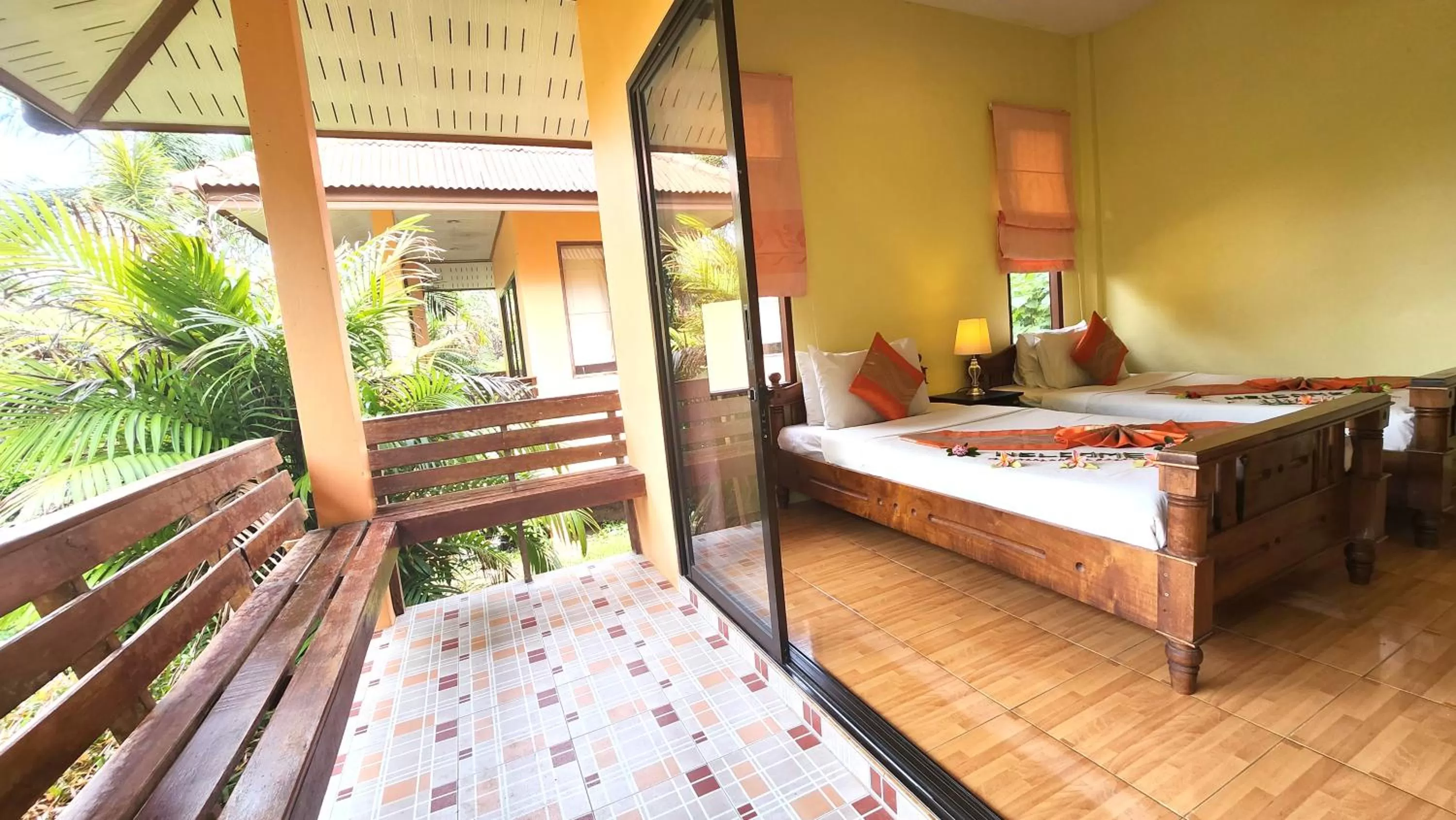 Bed in Sawaddee Aonang Resort