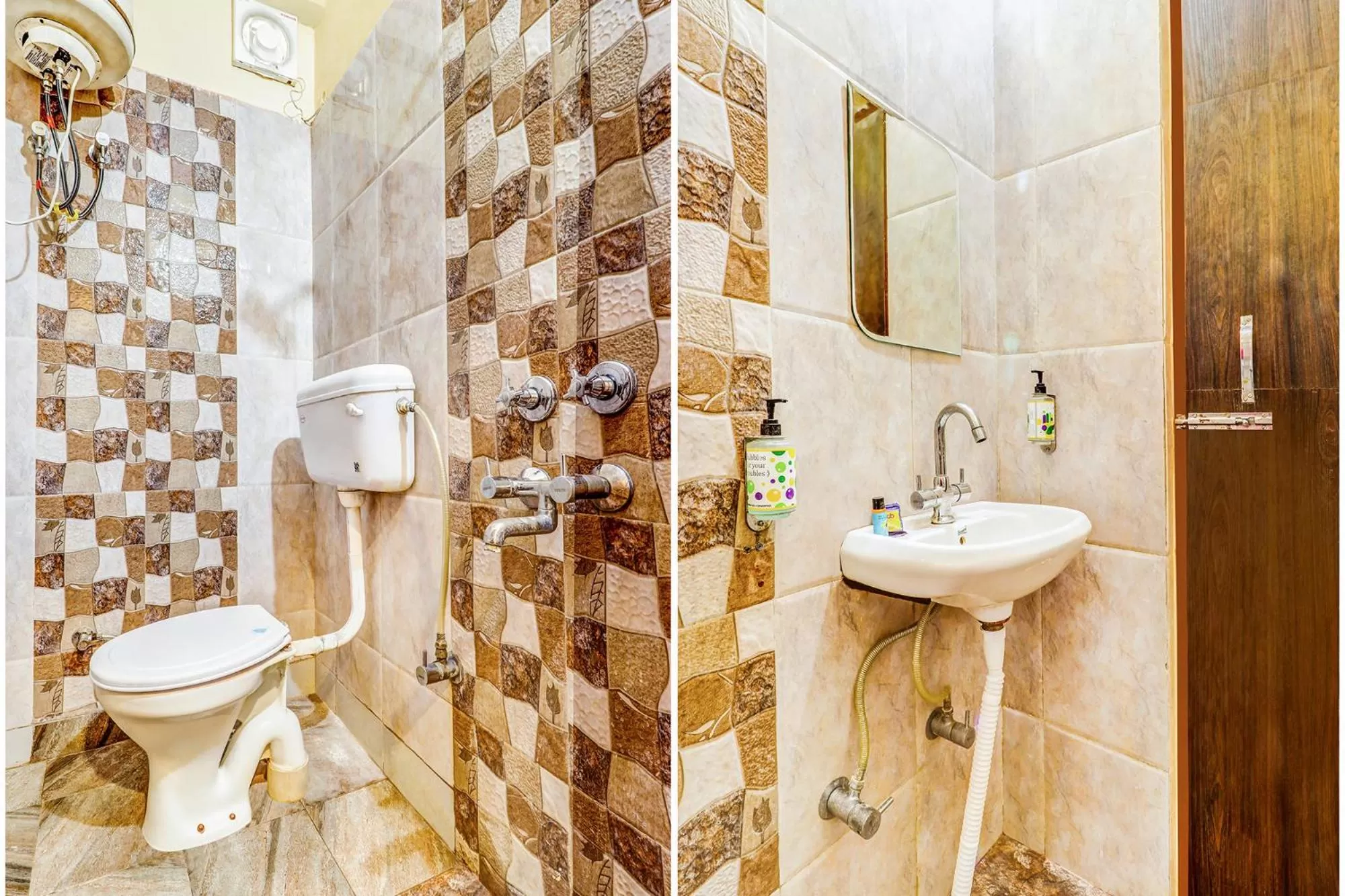 Bathroom in FabHotel Gazal Residency Mahanagar