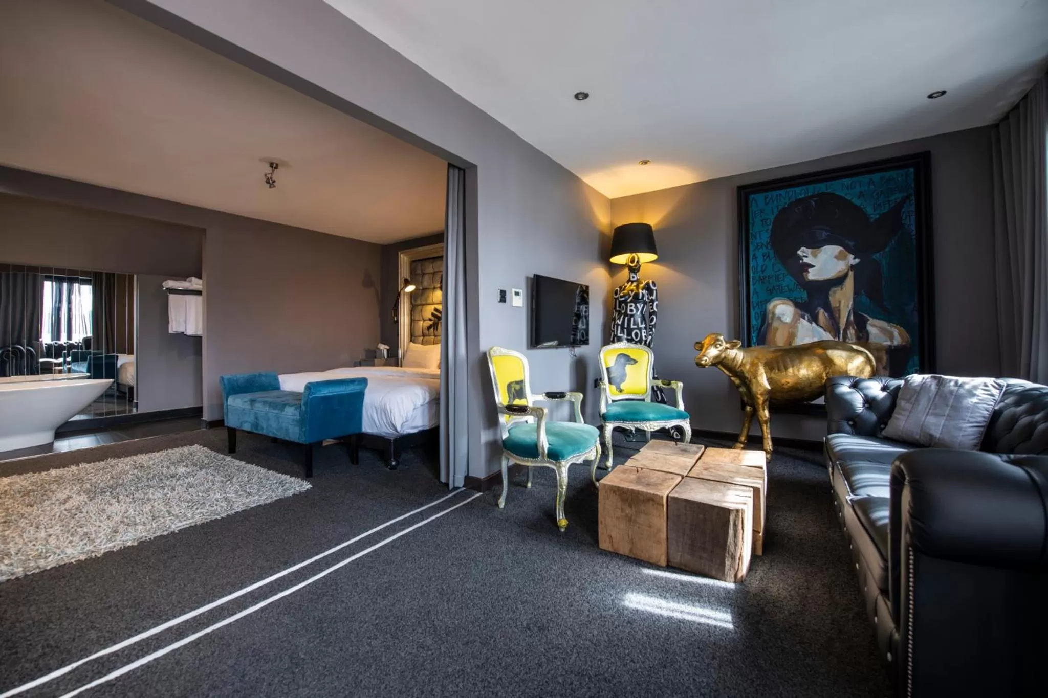 Bedroom in The Exhibitionist Hotel