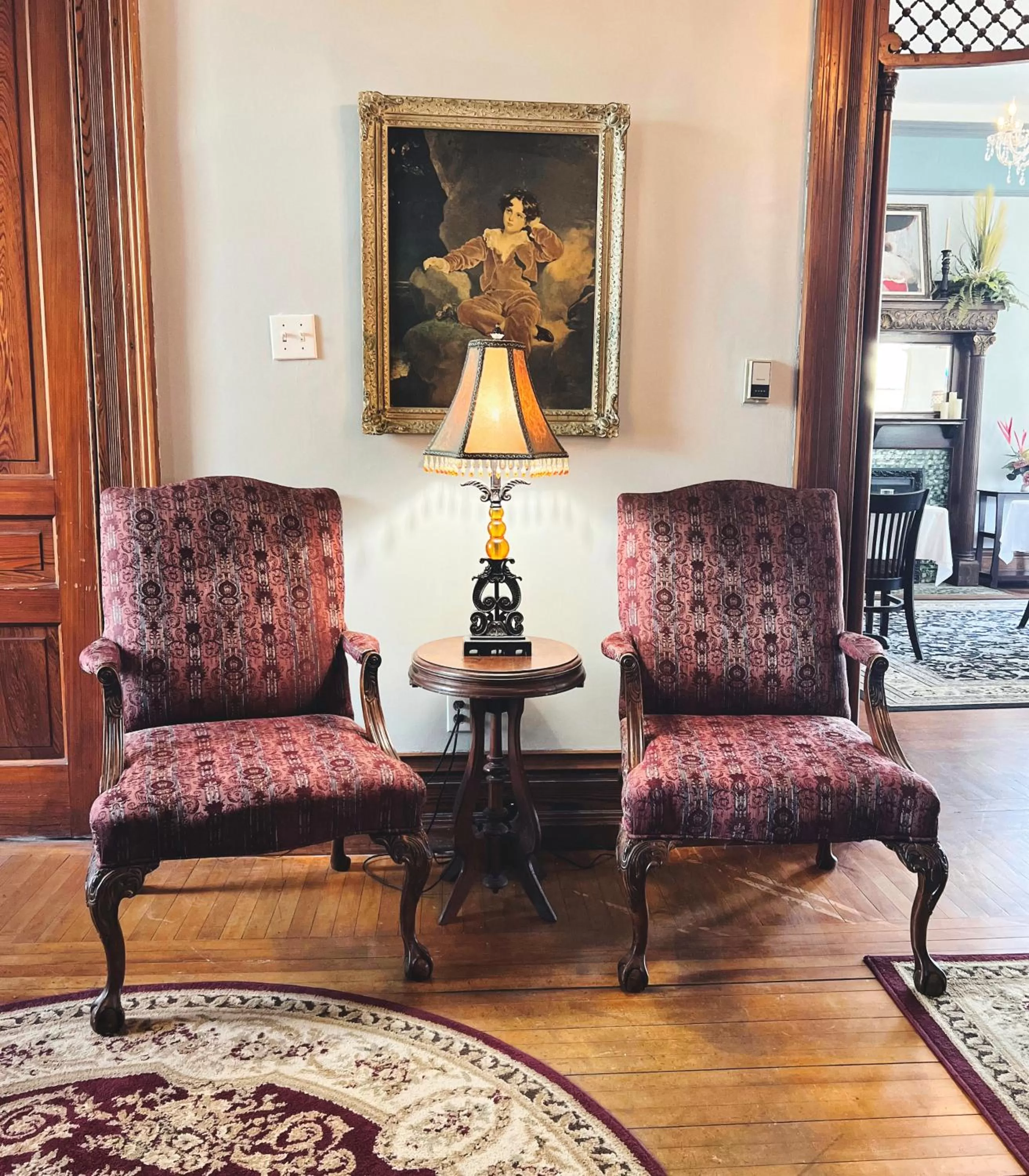 Lobby or reception in The Mansion on 17th, formerly Schaefer Haus