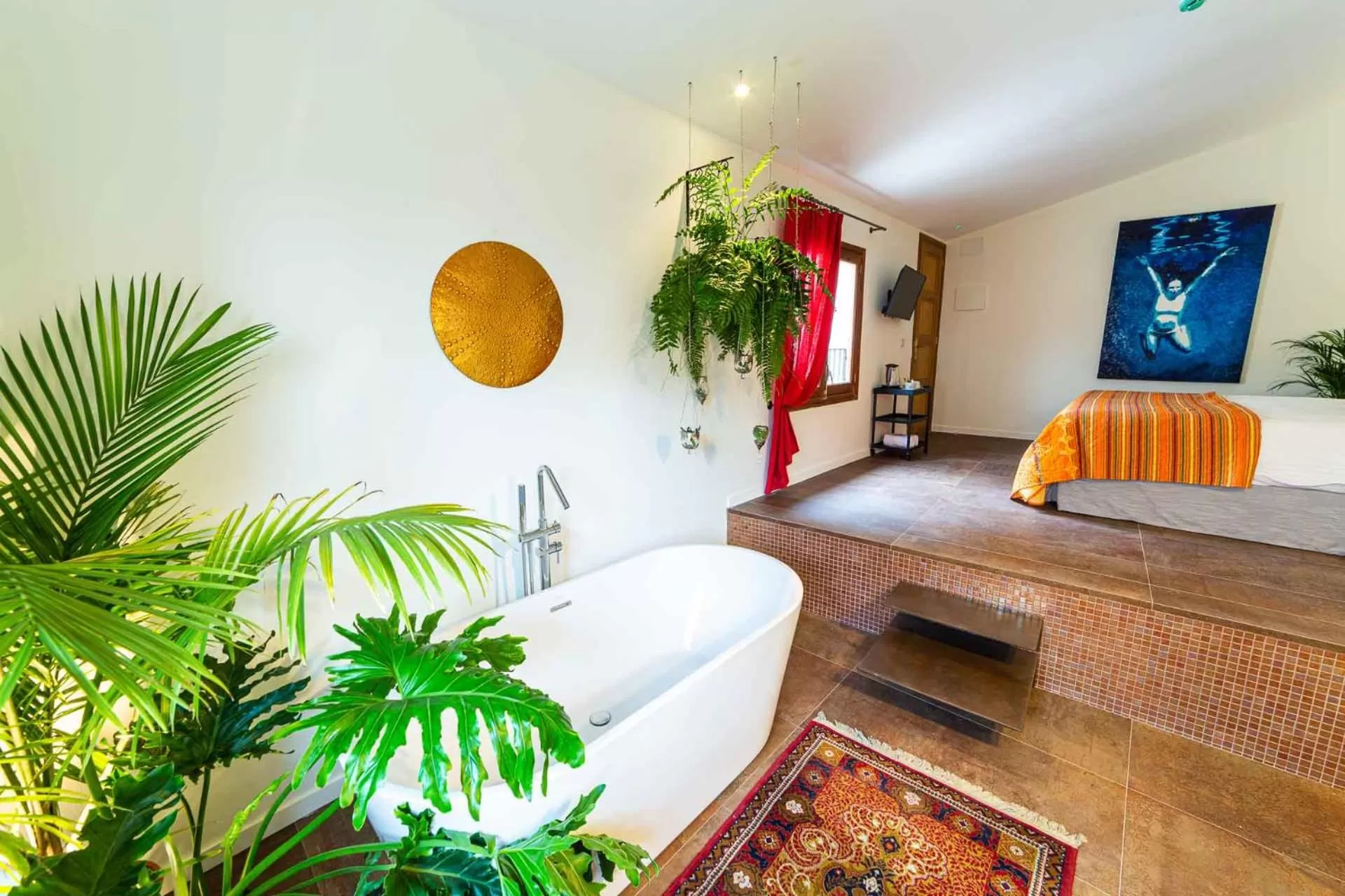 Photo of the whole room, Bed in Flor de Mandarina