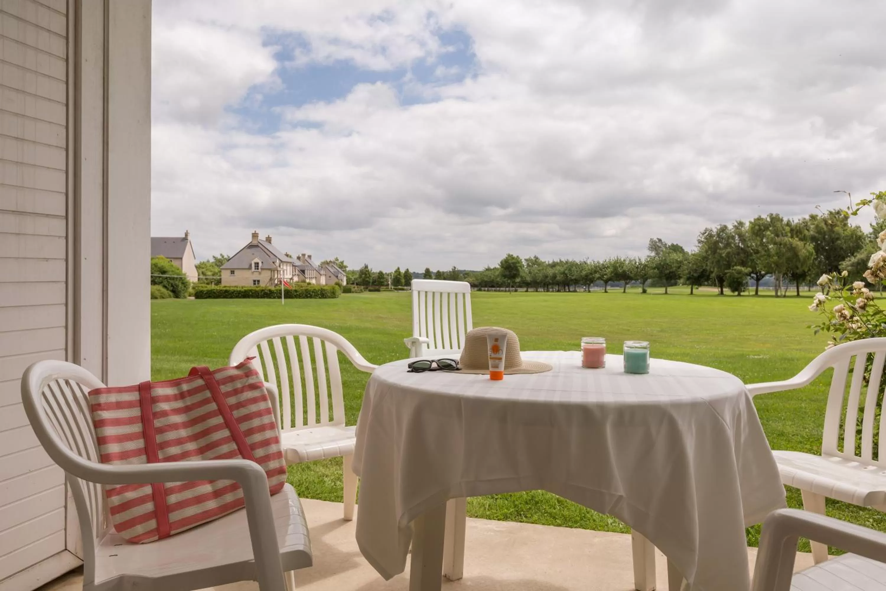 Patio in Résidence Pierre & Vacances le Green Beach