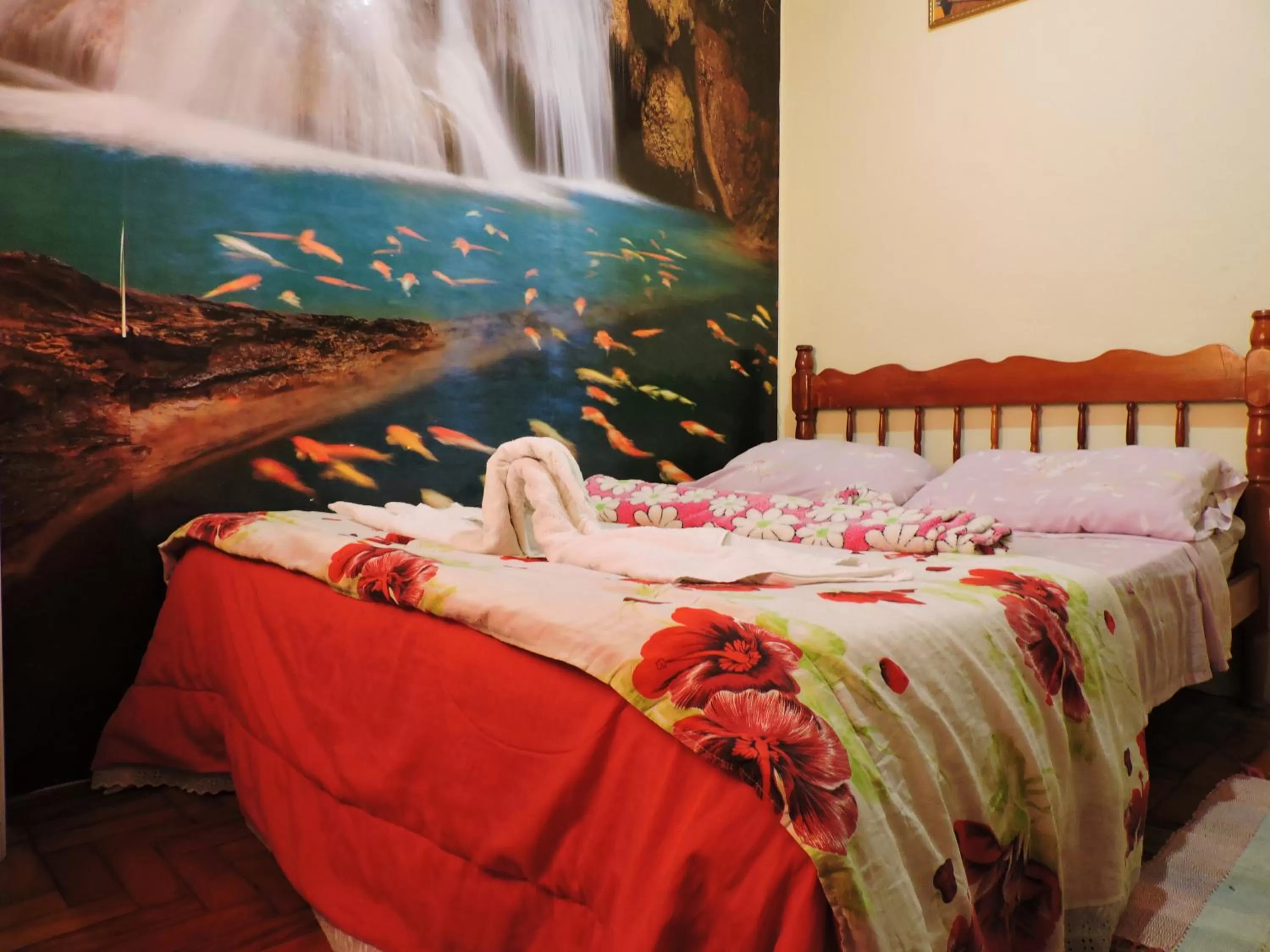 Bed in Pousada Encanto e Magia