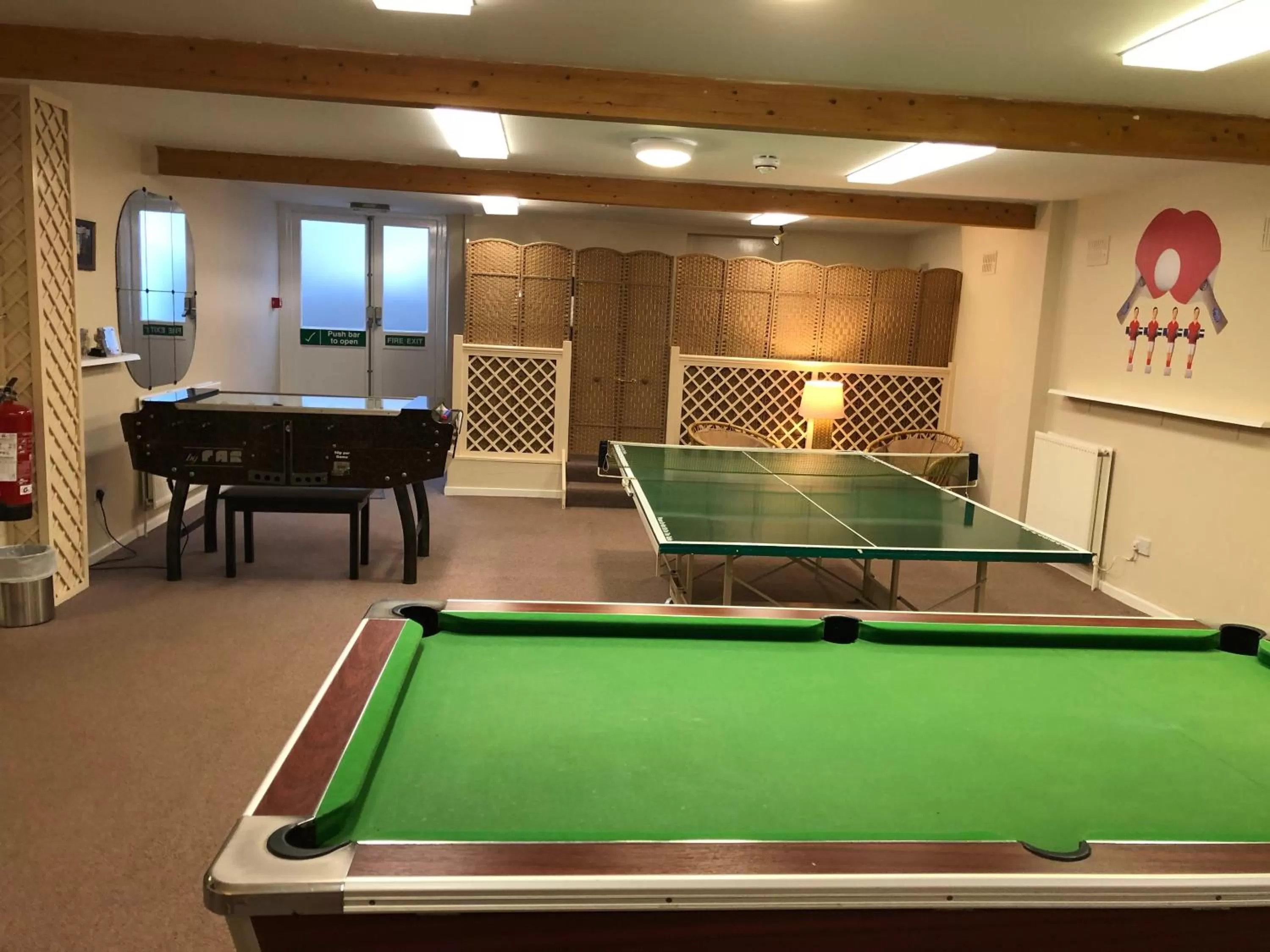 Game Room in Park Manor Hotel