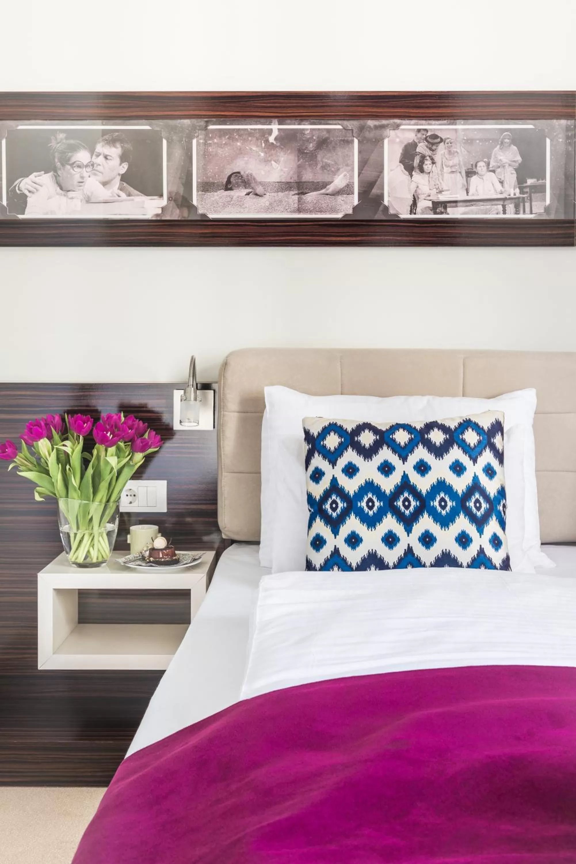 Bed in Hotel Theater Belgrade