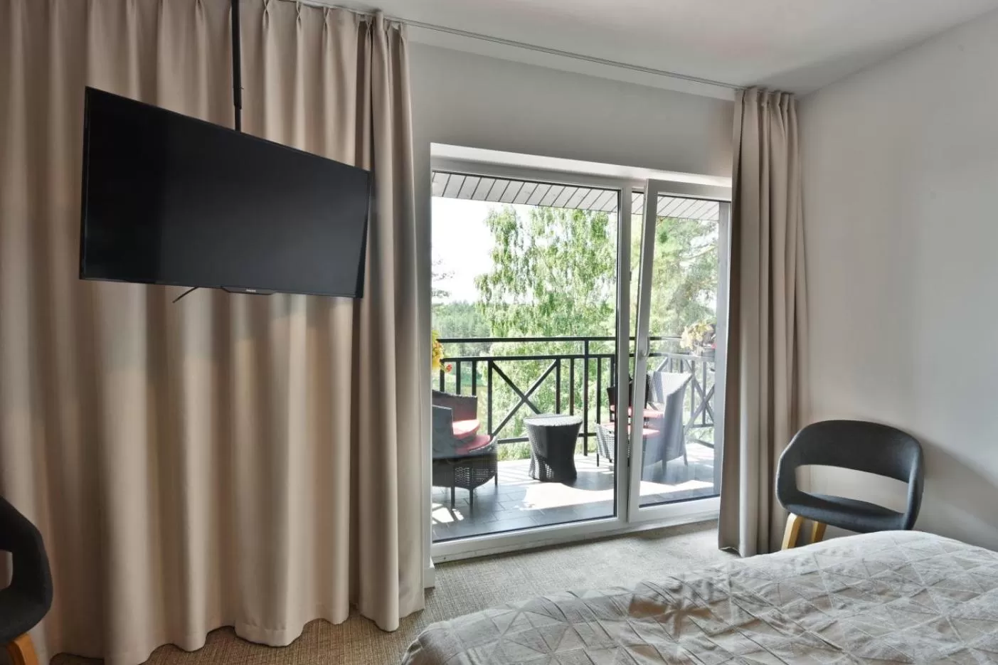 Bedroom, Bed in "Seklytele" apartments