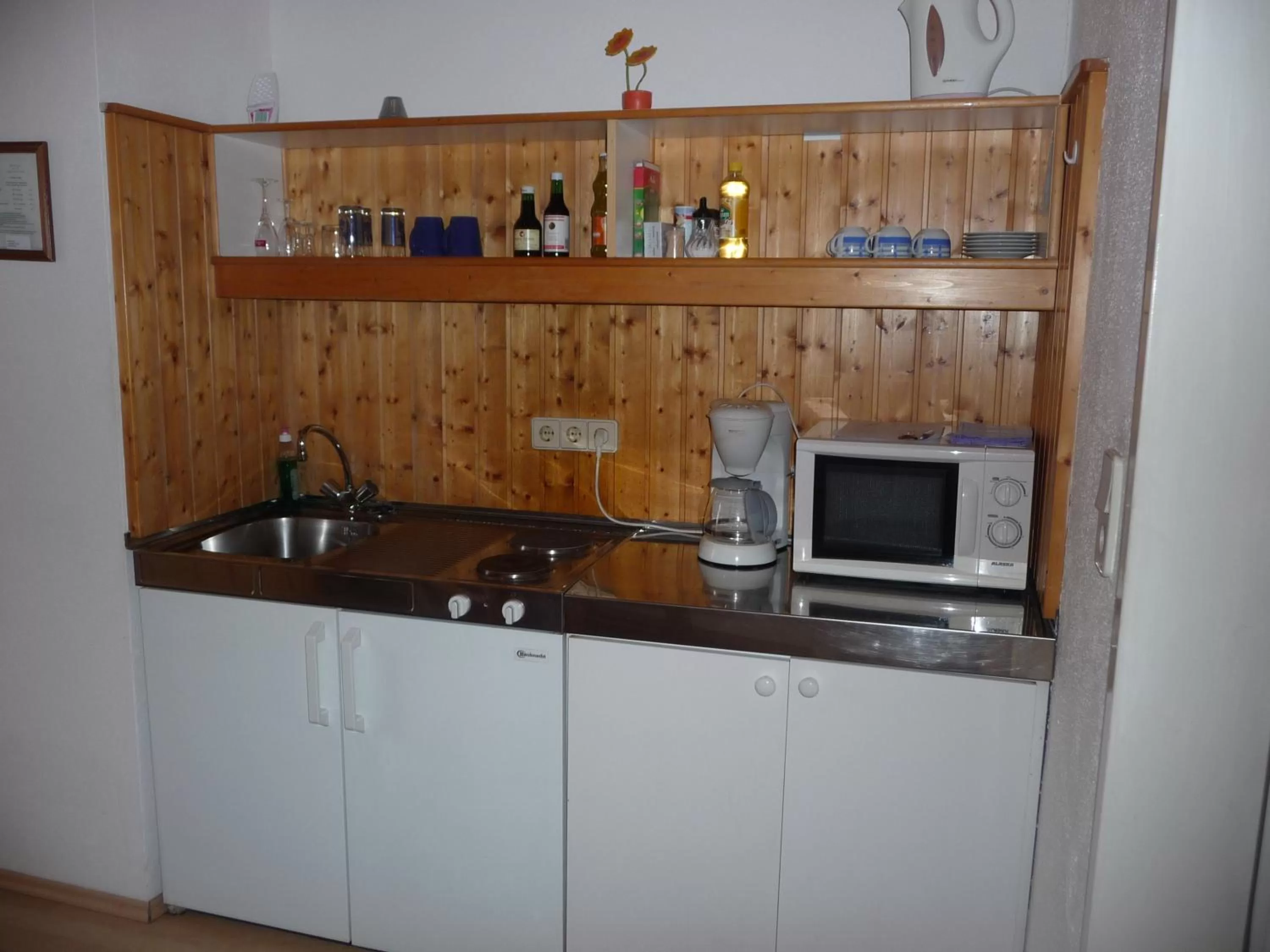 Kitchen or kitchenette in Appartement Hotel Marien-Hof