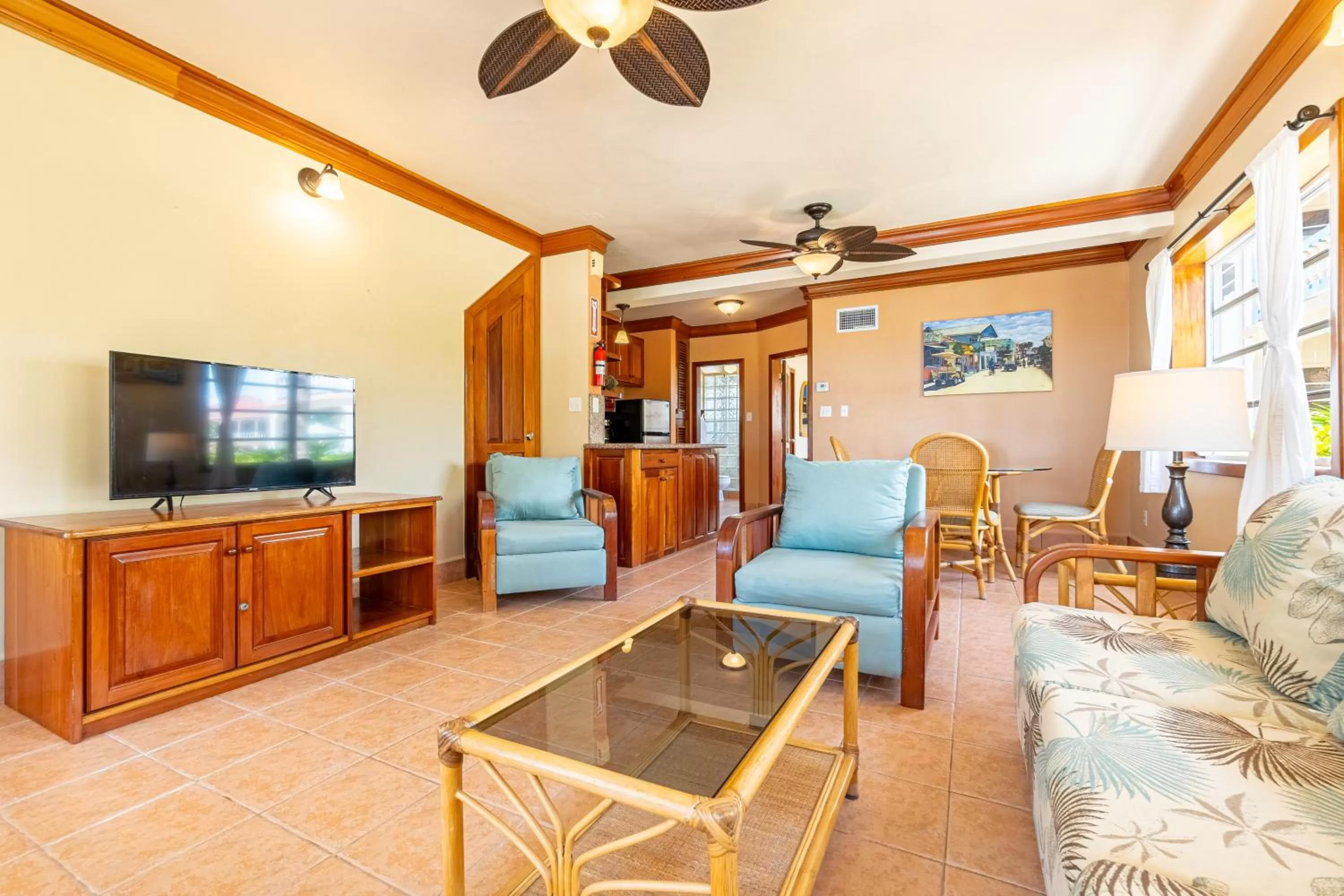Living room in Belizean Shores Resort