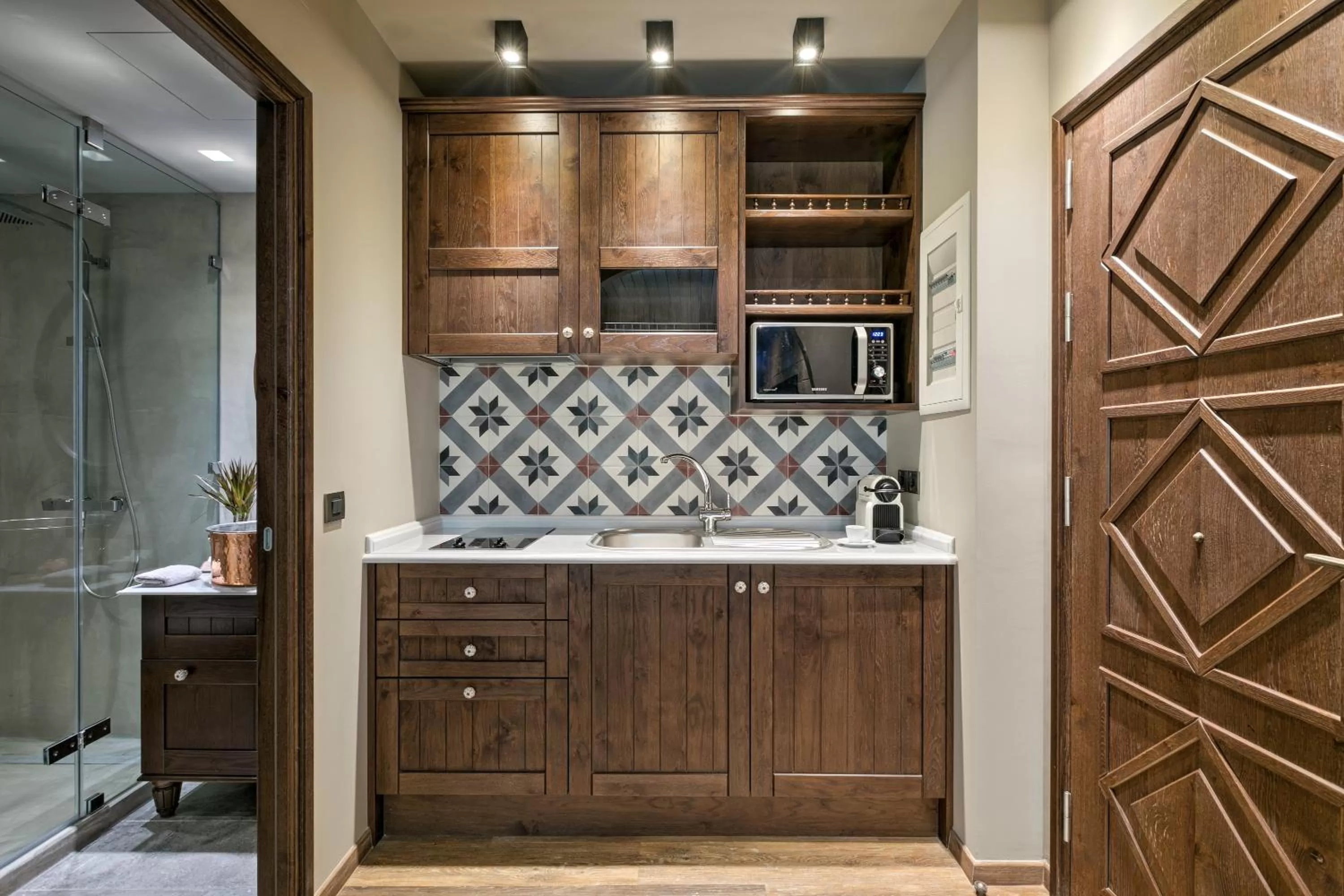 Kitchen or kitchenette in Estia Boutique Apartments