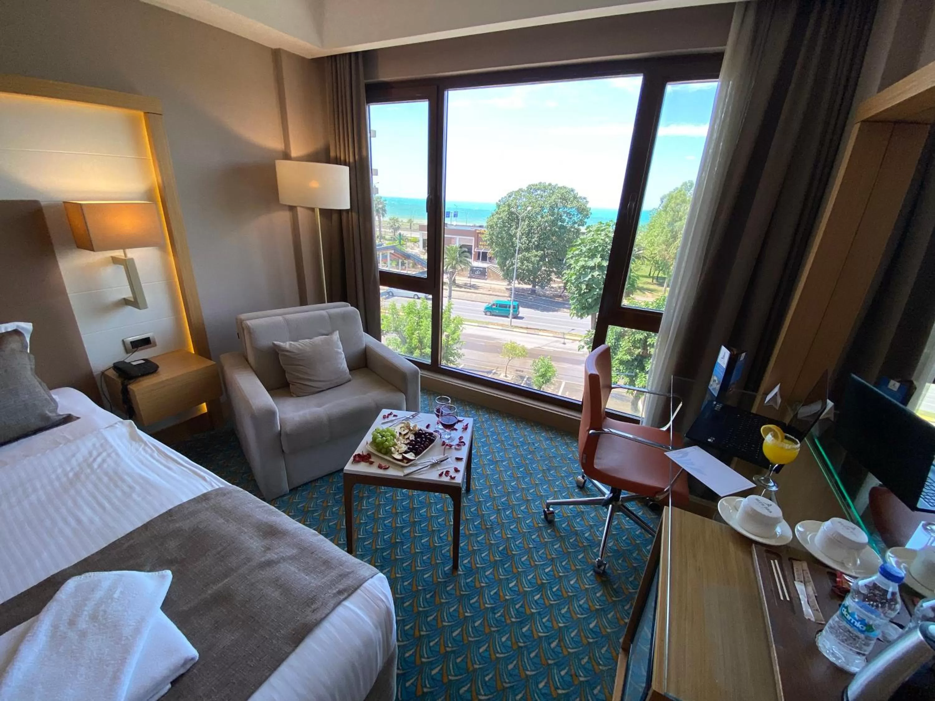 Bed in Blue Sea Hotel