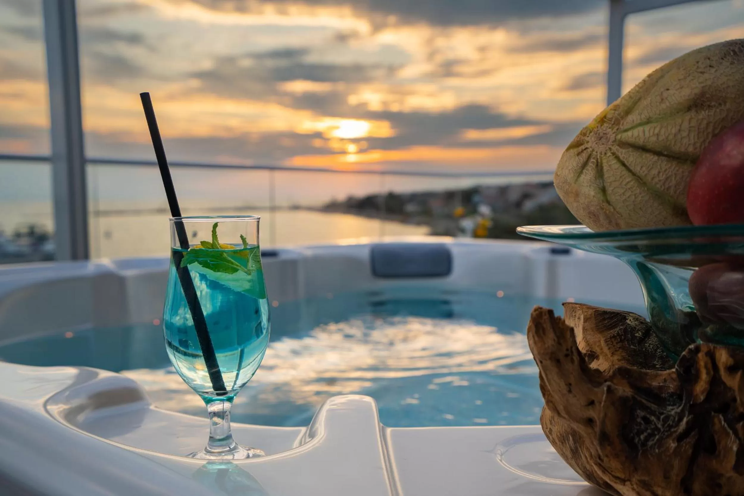 Hot Tub in Bed&Breakfast Novalis