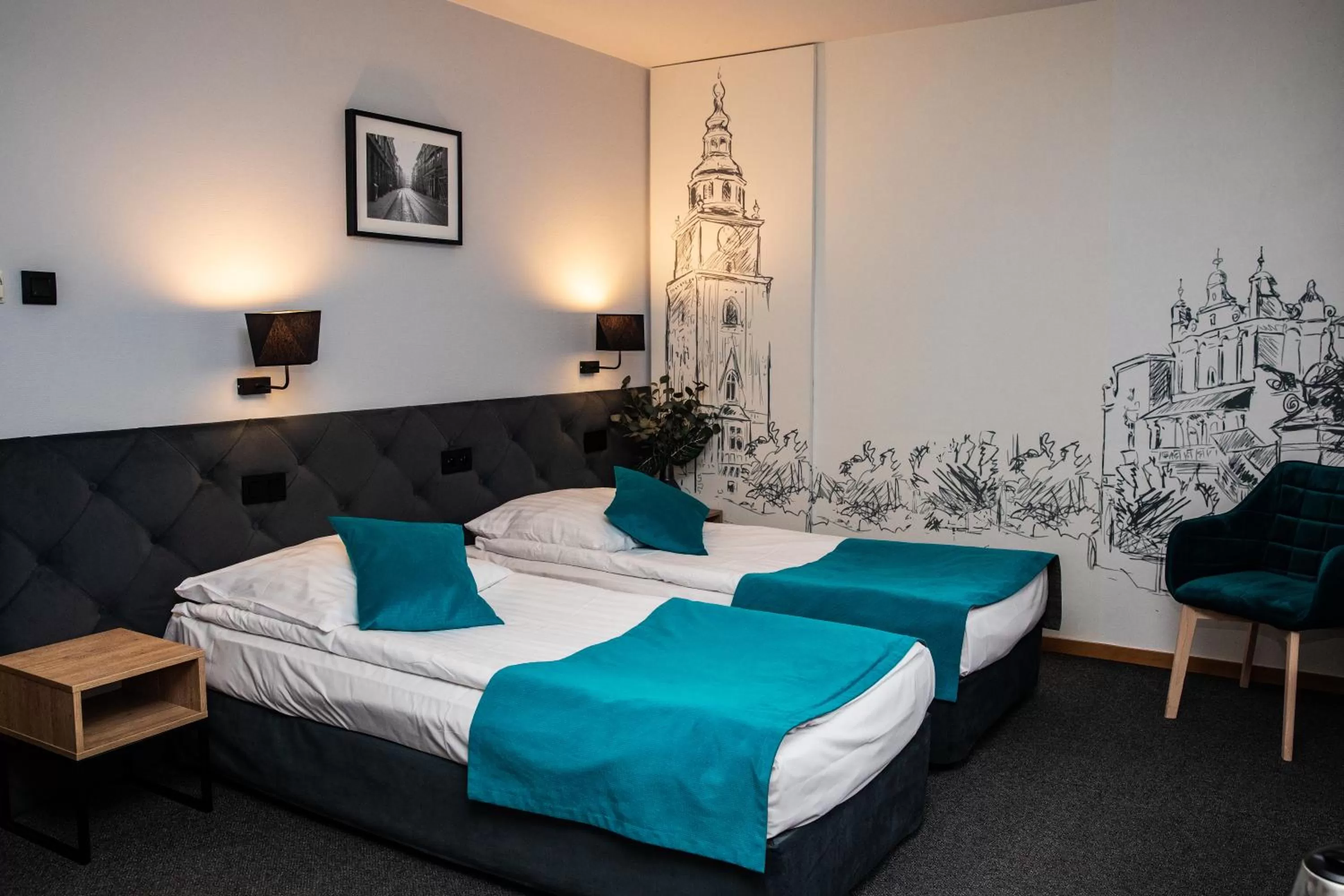 Bed in Hotel Pod Wawelem