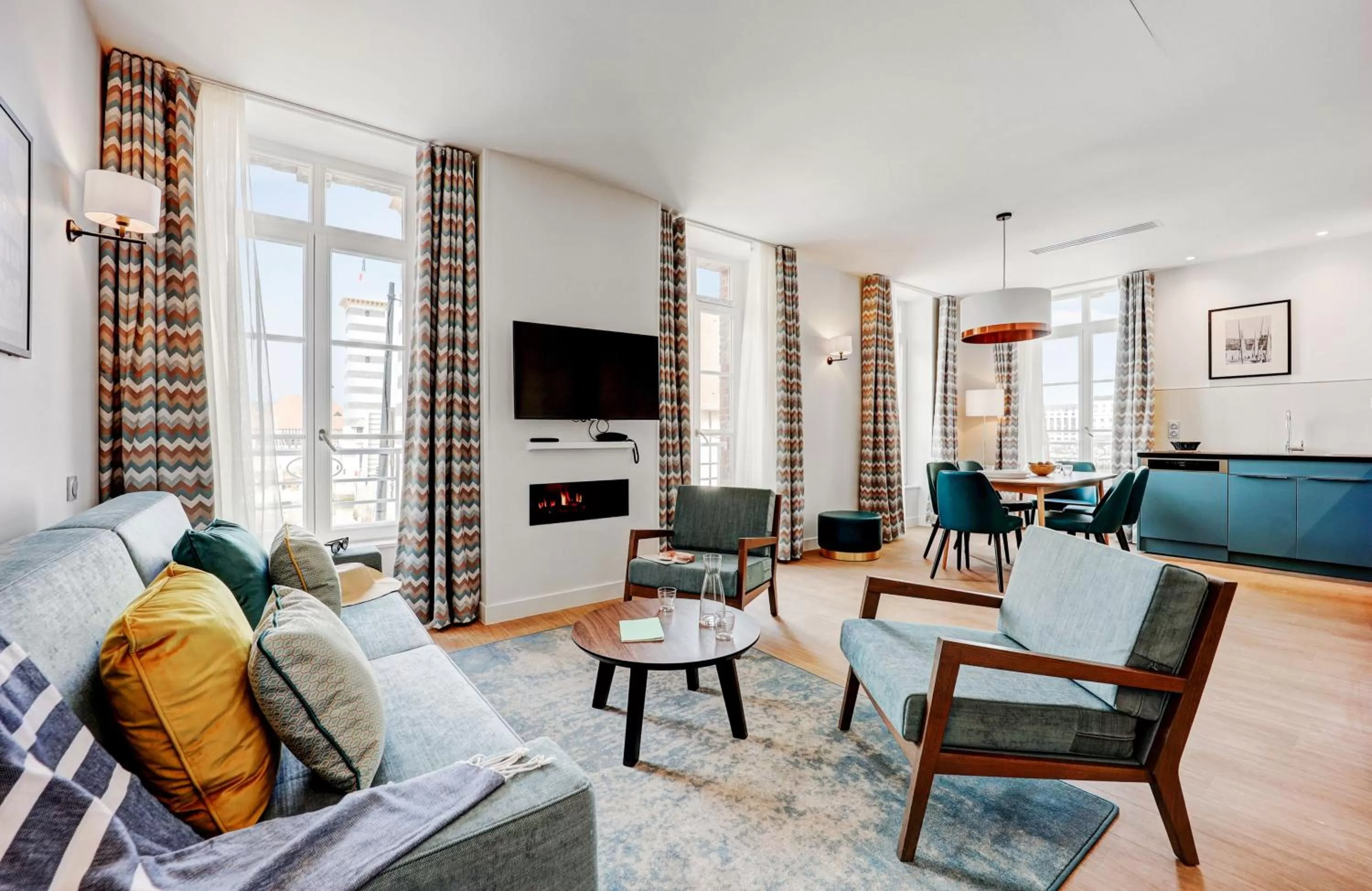 Communal lounge/ TV room in Résidence Pierre & Vacances Premium Presqu'Ile de la Touques