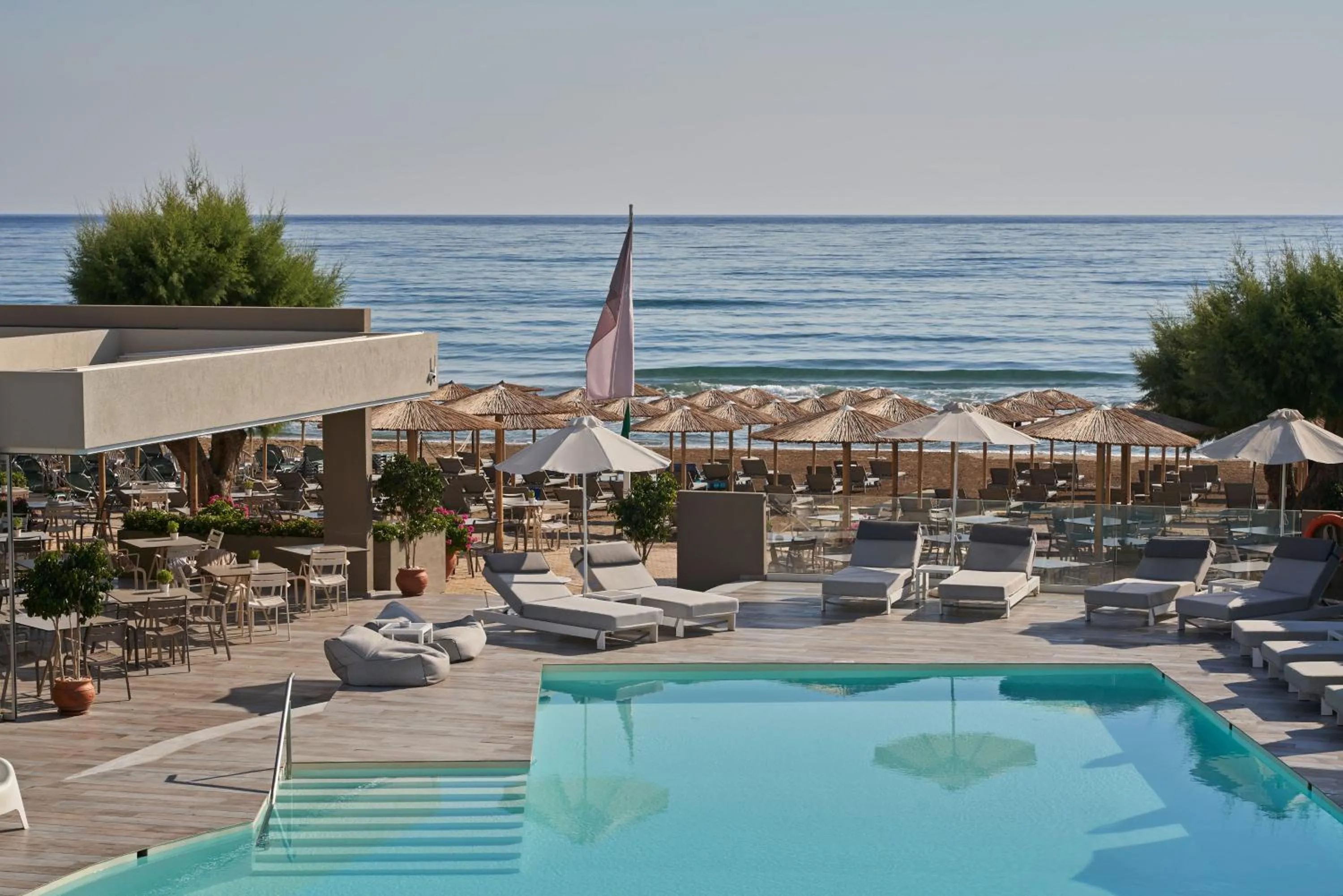 Pool view in Atlantica Amalthia Beach Hotel - Adults Only