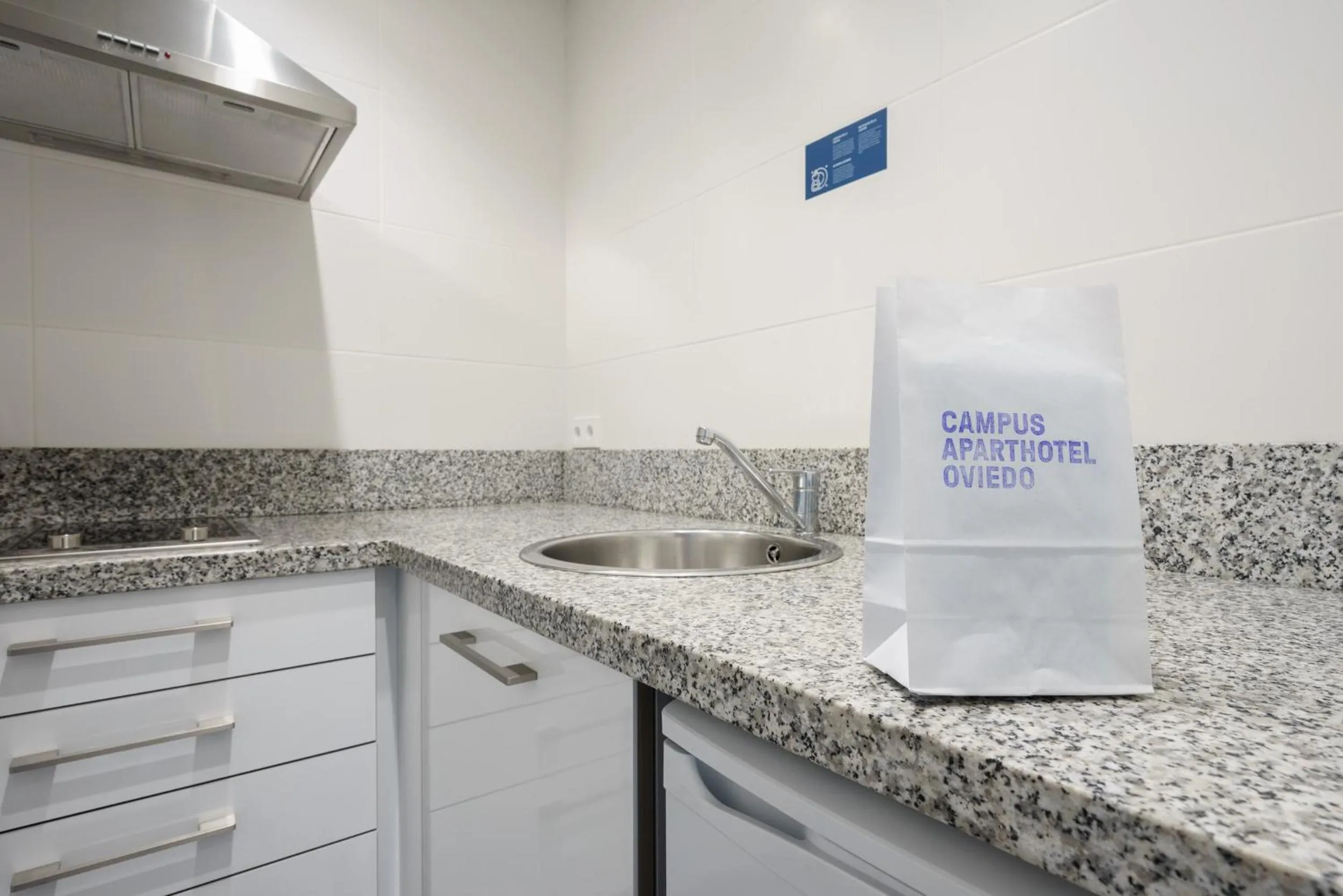 Kitchen or kitchenette in Aparthotel Campus