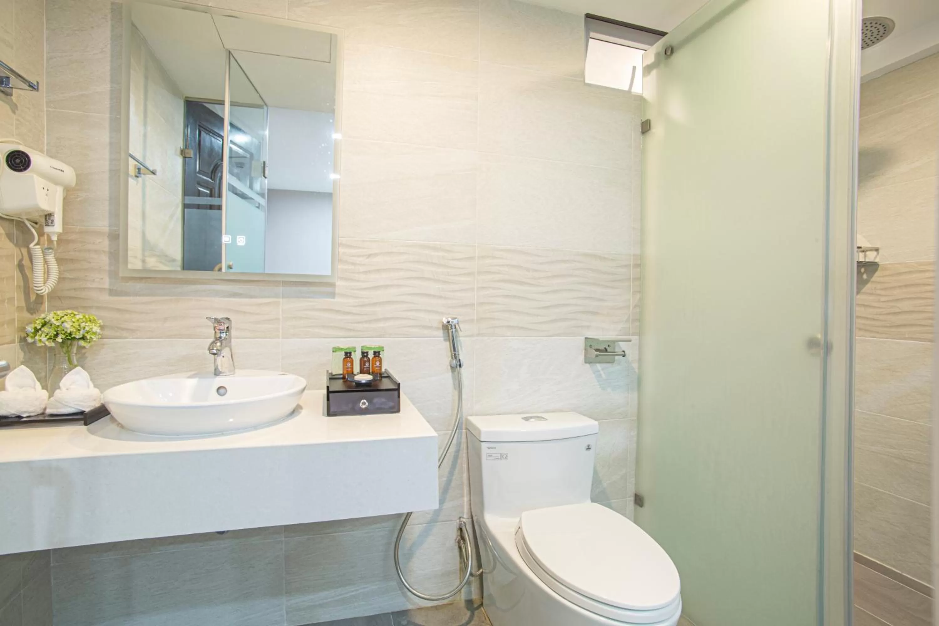 Toilet in Bridge Lakeside Room For Rent Hanoi