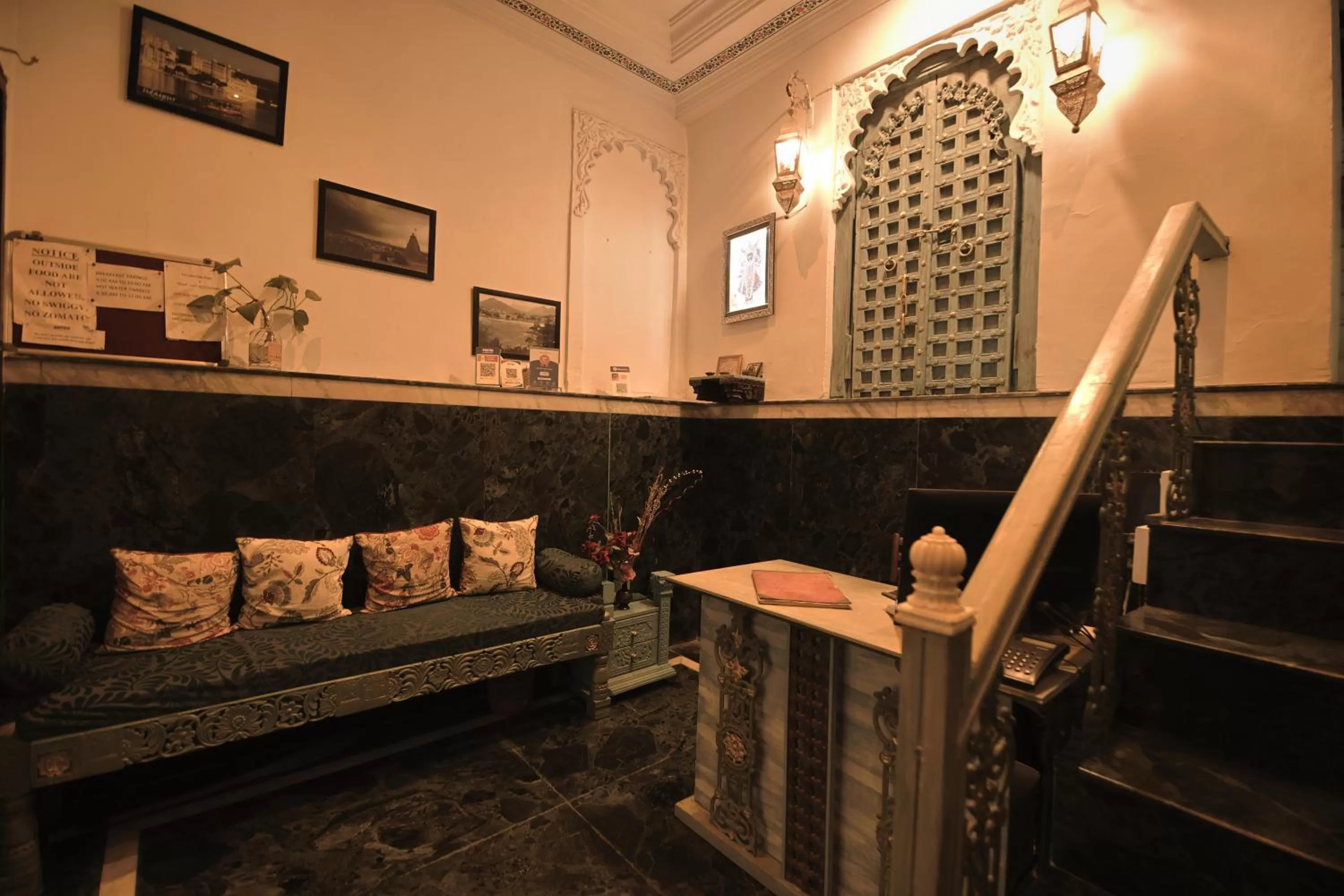 Lobby or reception in The Lake View Hotel- On Lake Pichola