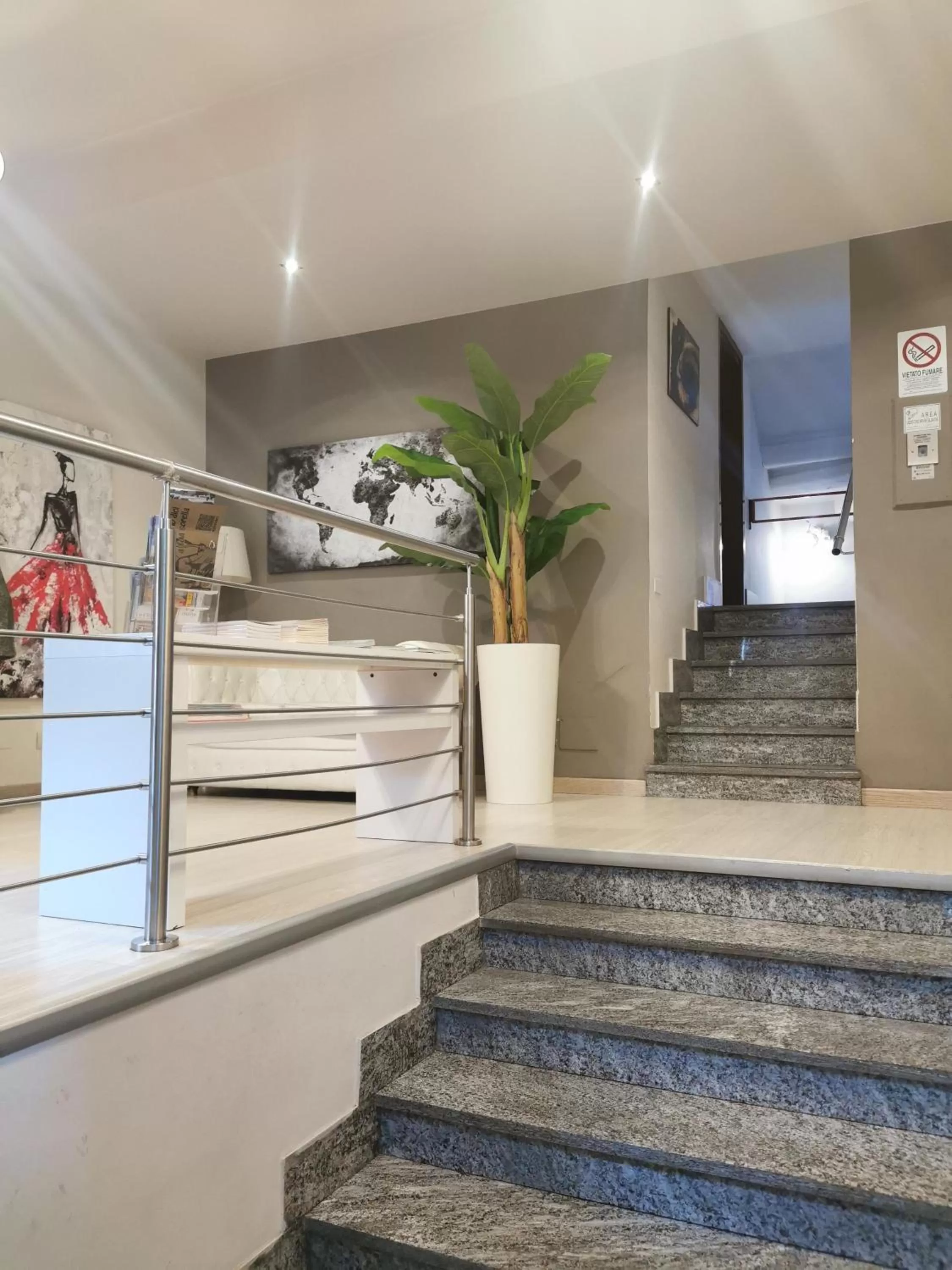 Lobby or reception in Hotel Ares Milano