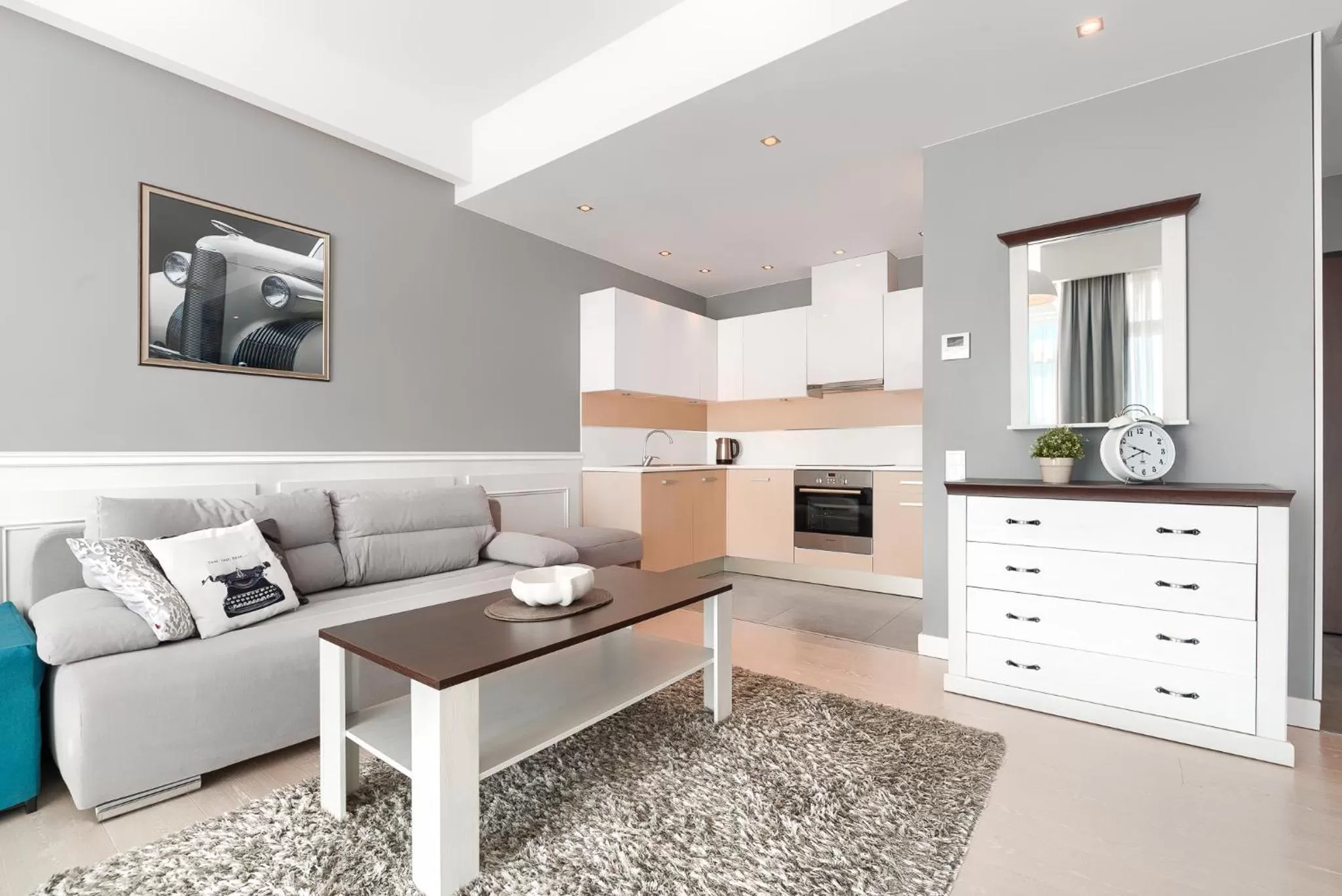 Kitchen or kitchenette, Seating Area in Dune Resort Mielno - A