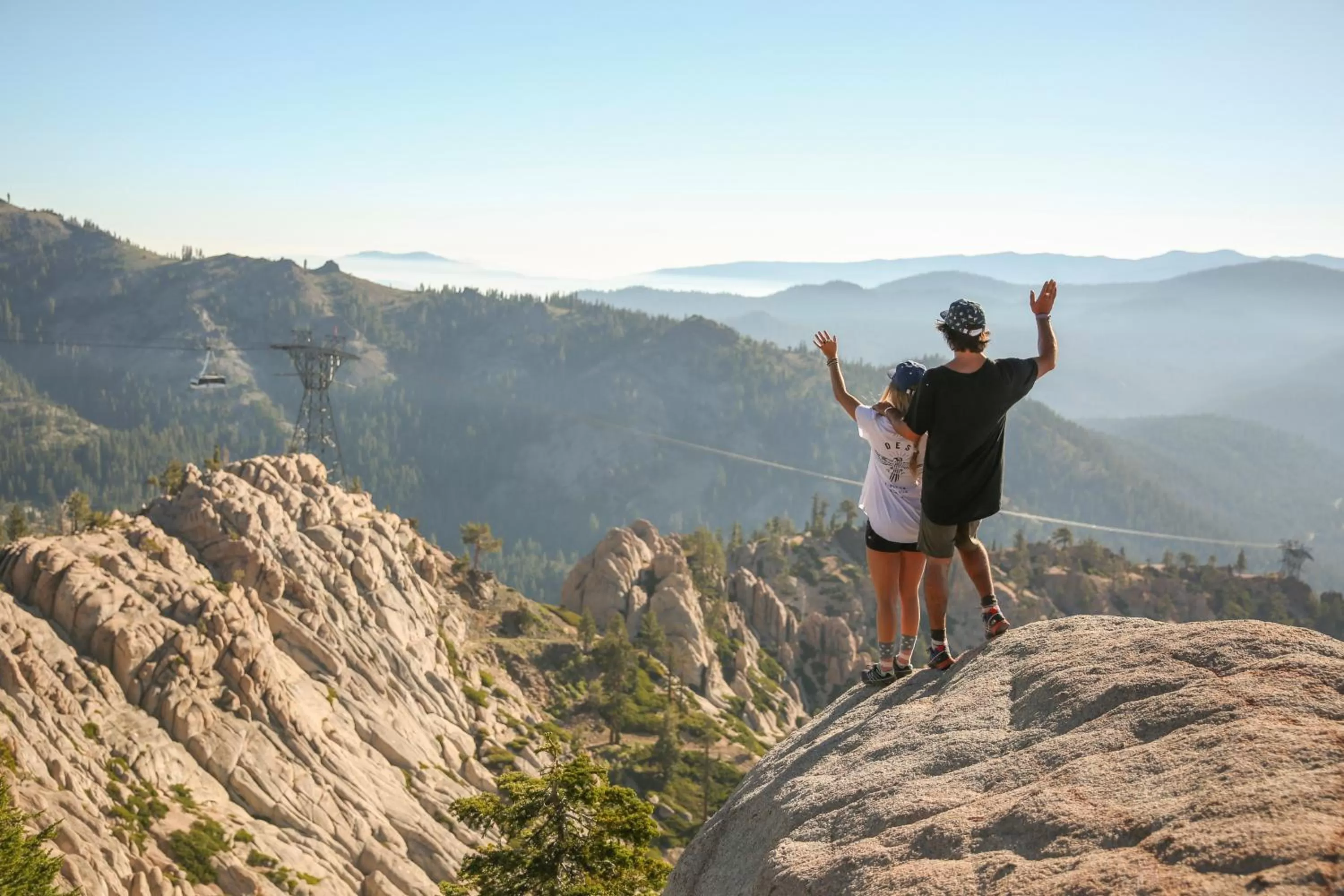 Hiking in The Village at Palisades Tahoe