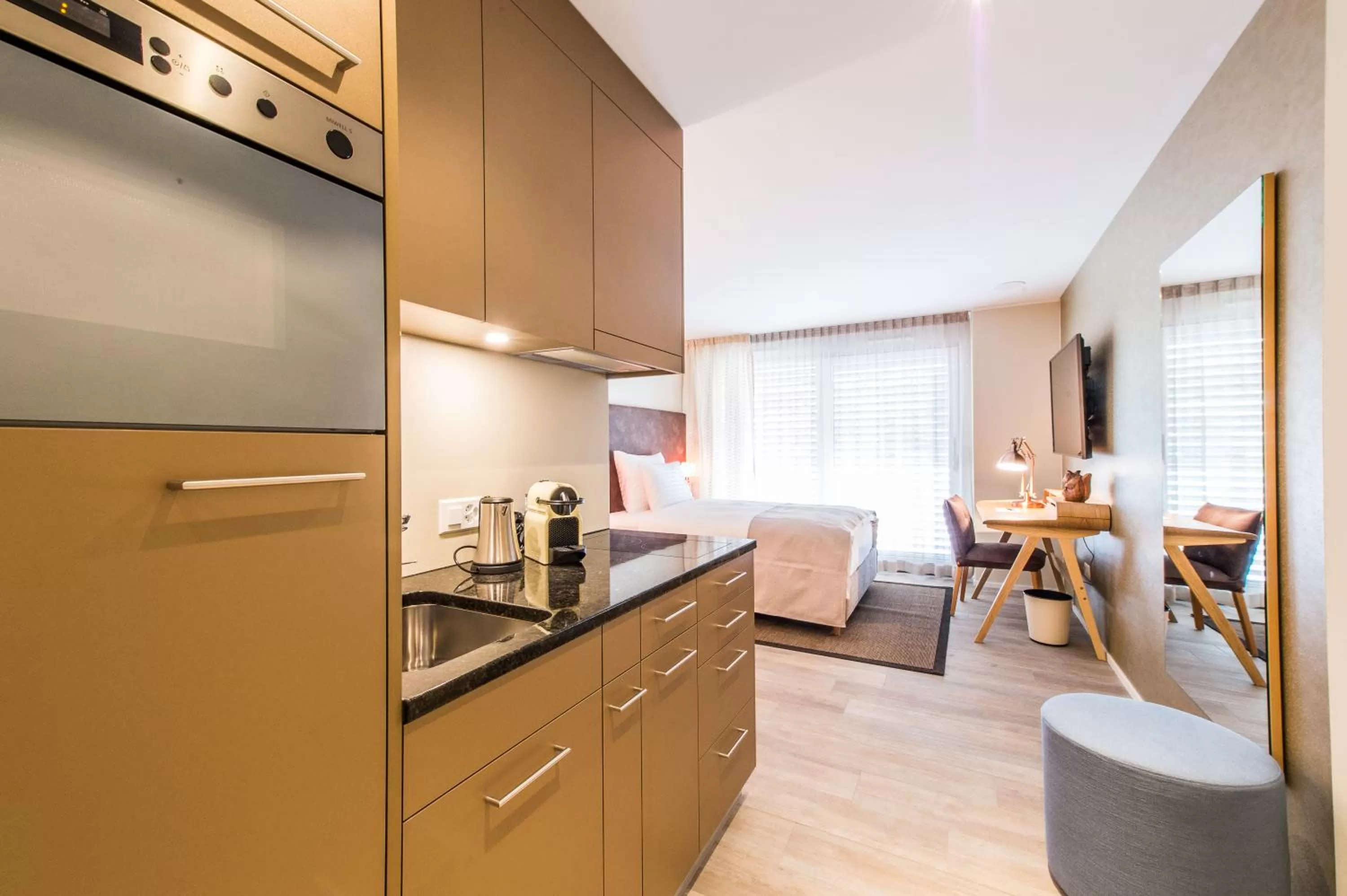 Kitchen or kitchenette in Hotel My Way Zürich Wallisellen