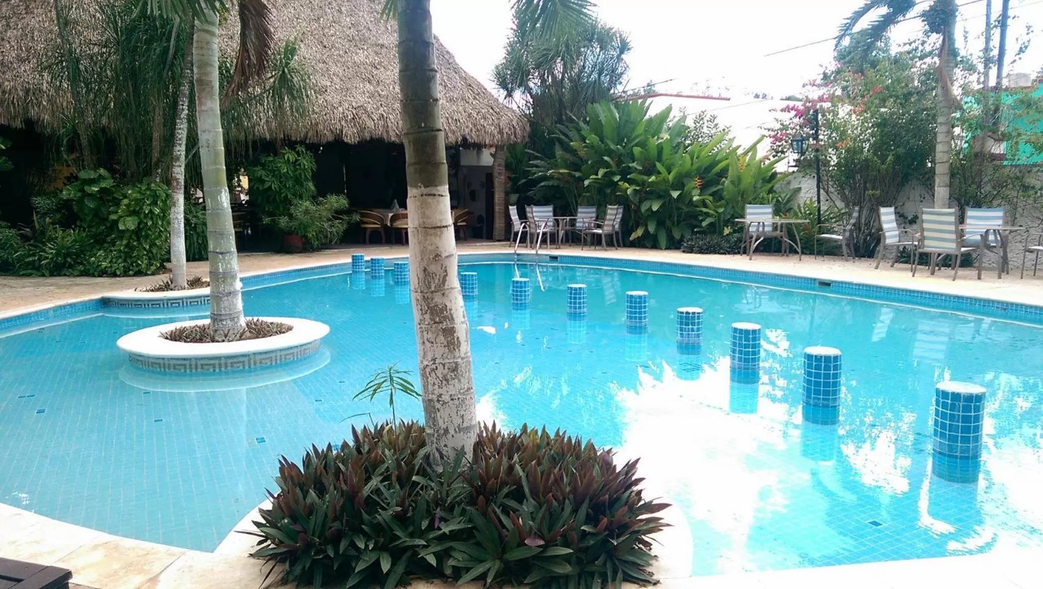 Pool view in Ecotel Quinta Regia