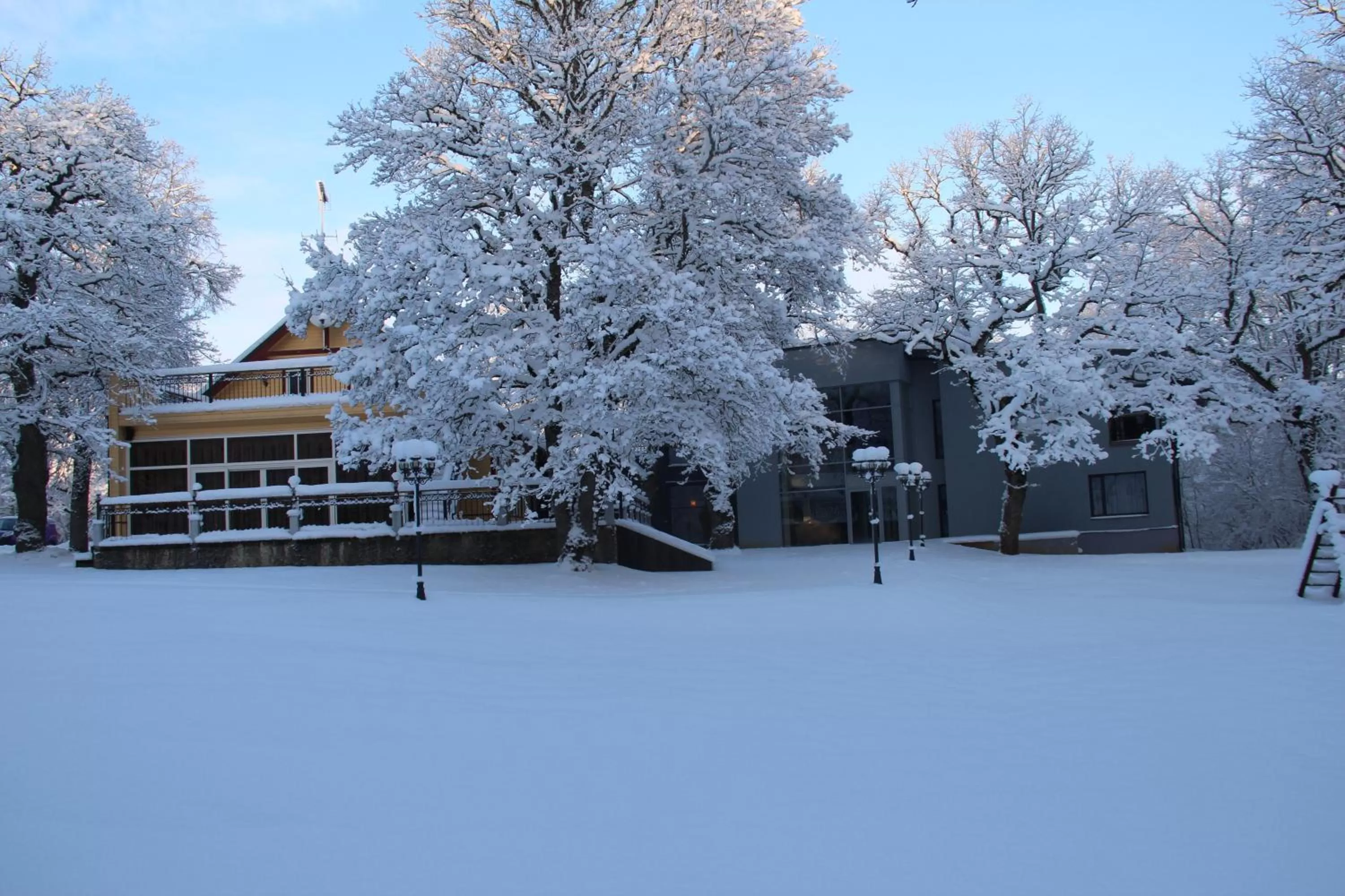 Facade/entrance, Winter in Villa Hotel Theresa