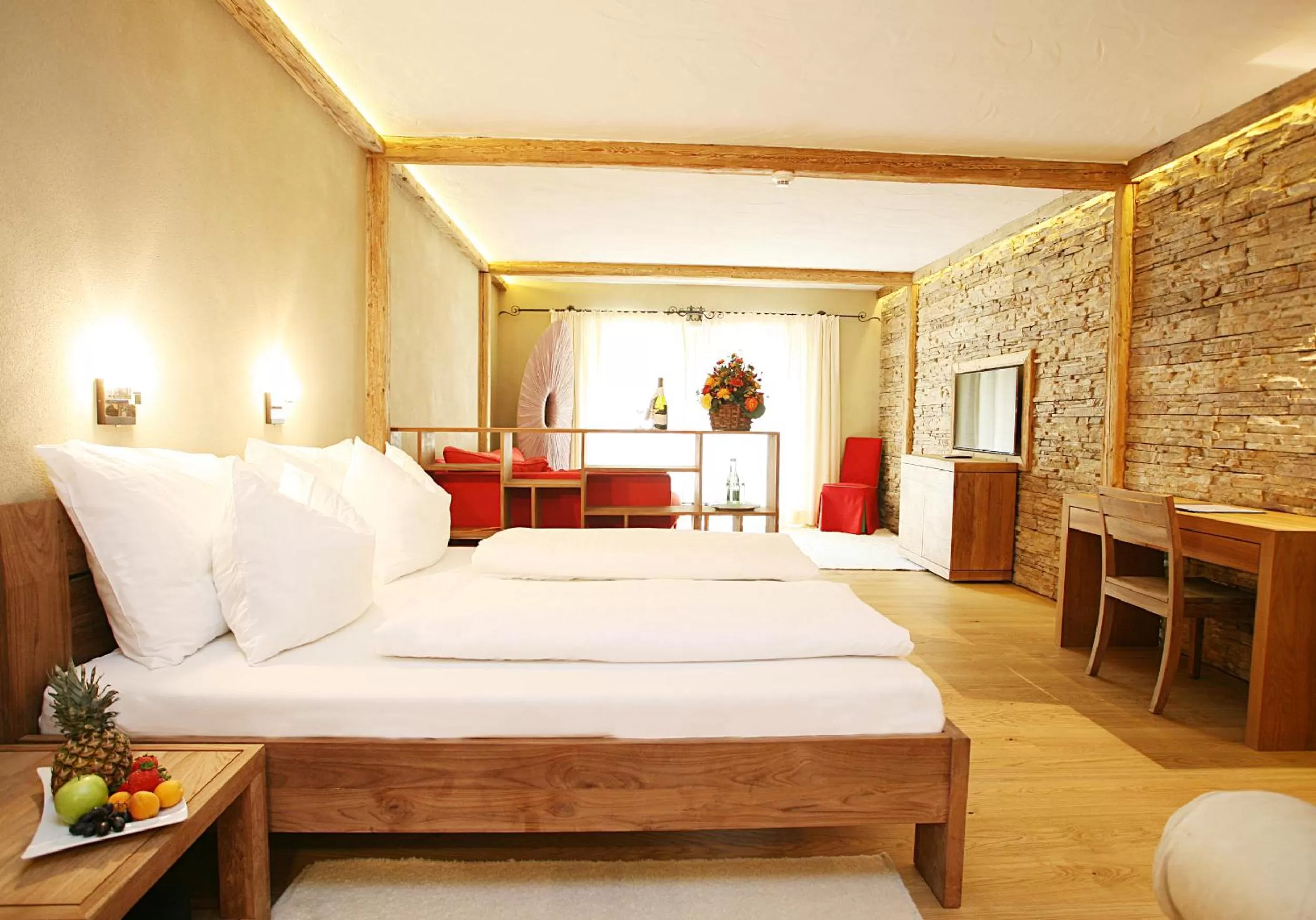 Bedroom, Bed in Rosis Sonnbergstuben