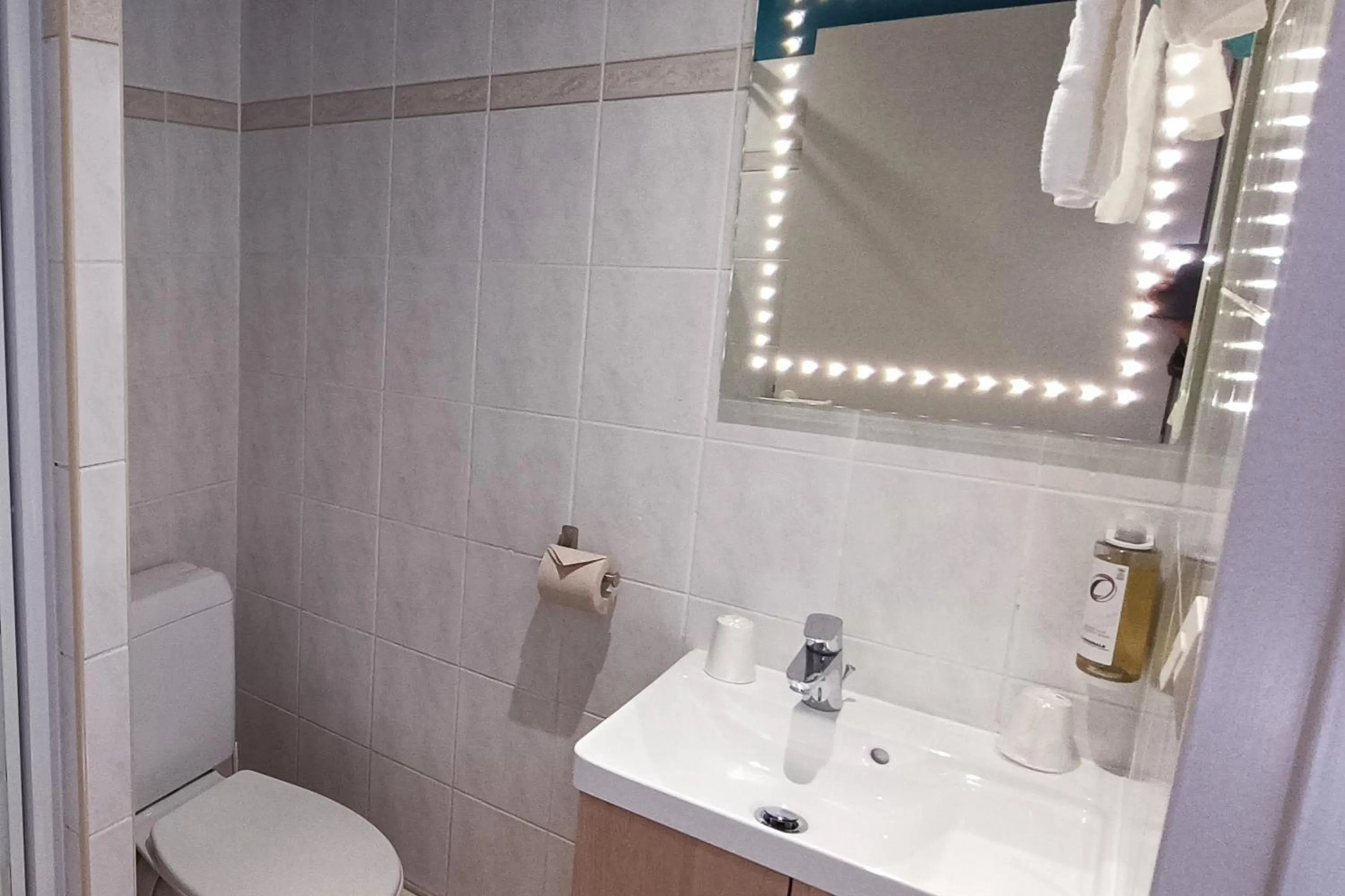 Toilet in The Originals Access, Hôtel les Iris, Berck-sur-Mer