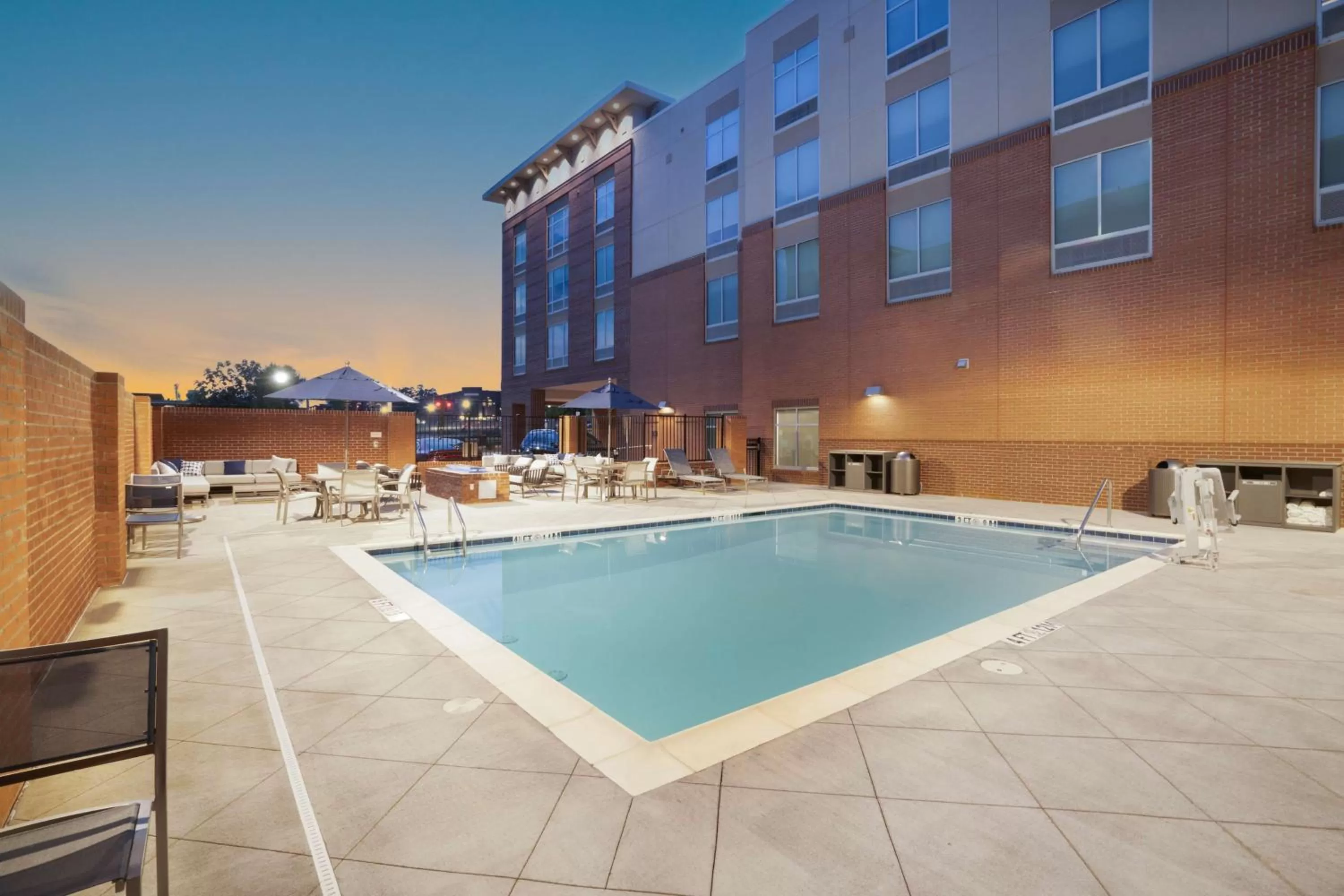 Pool view in Hampton Inn Greer Greenville, Sc