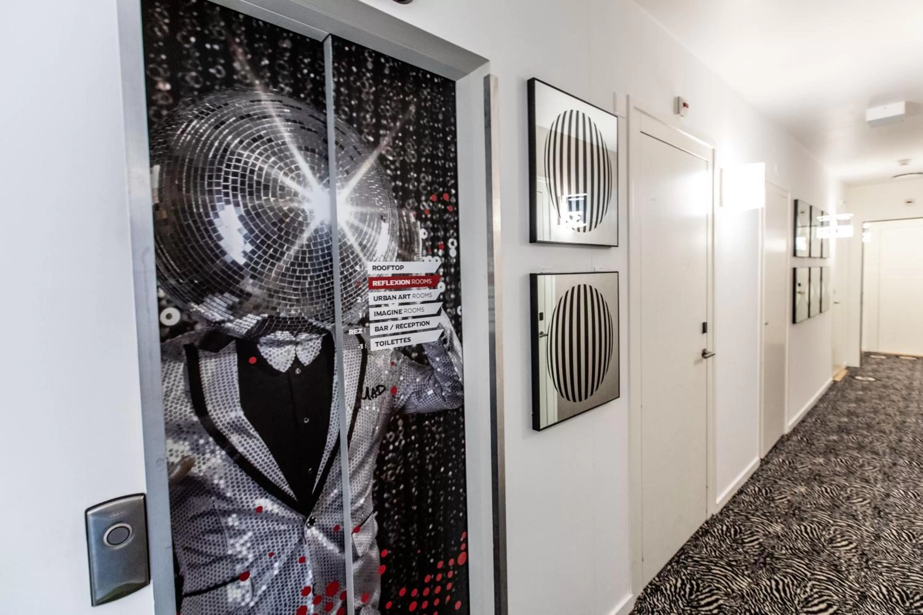 Decorative detail in ibis Styles Lausanne Center MadHouse