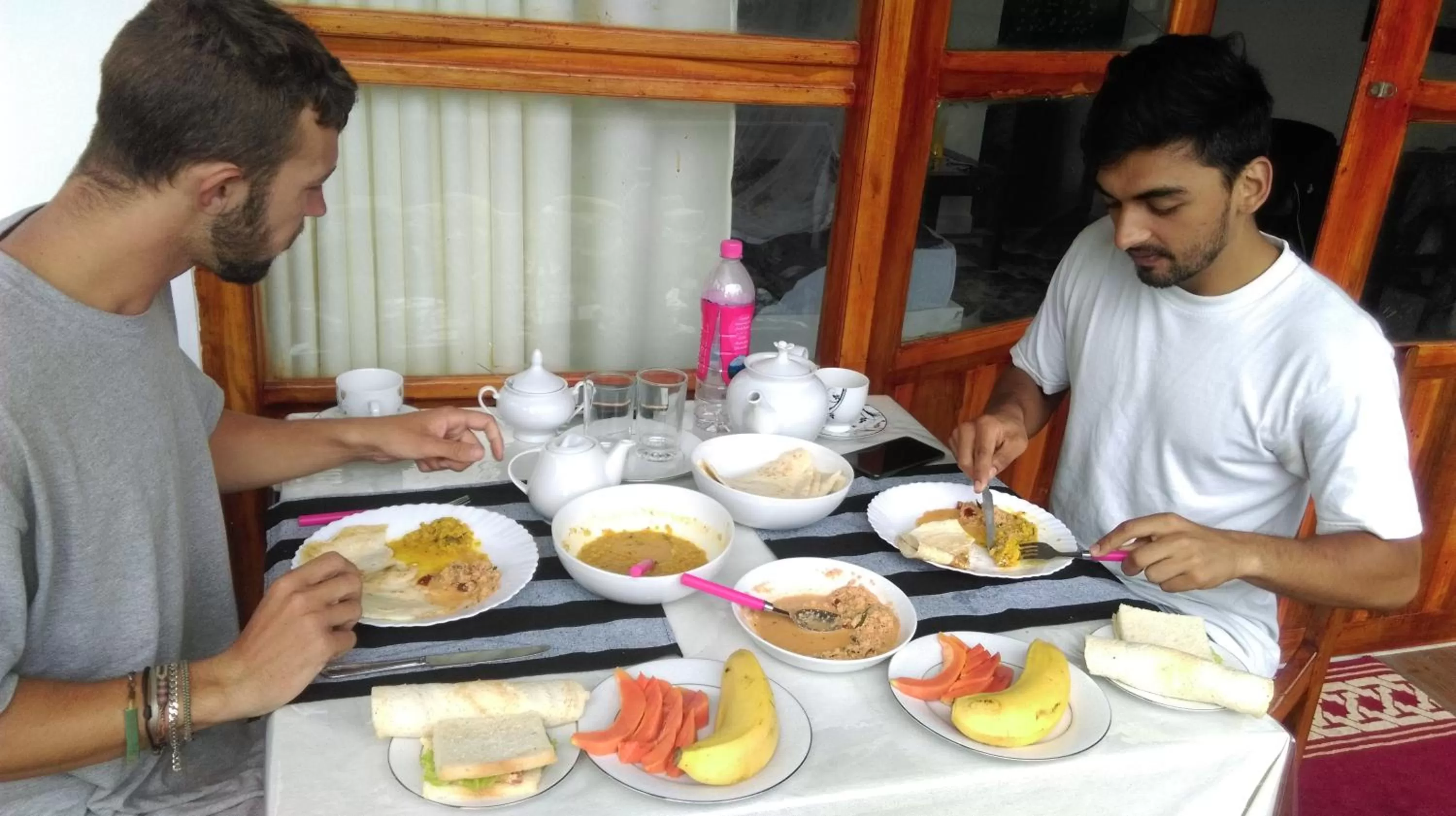 Asian breakfast in Ice Age Cottage