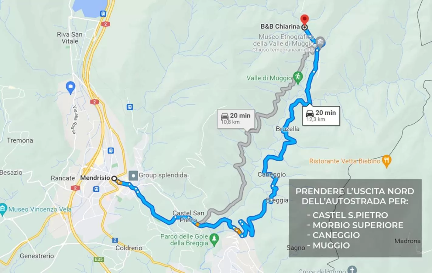 Bird's eye view in Bed and Breakfast Chiarina