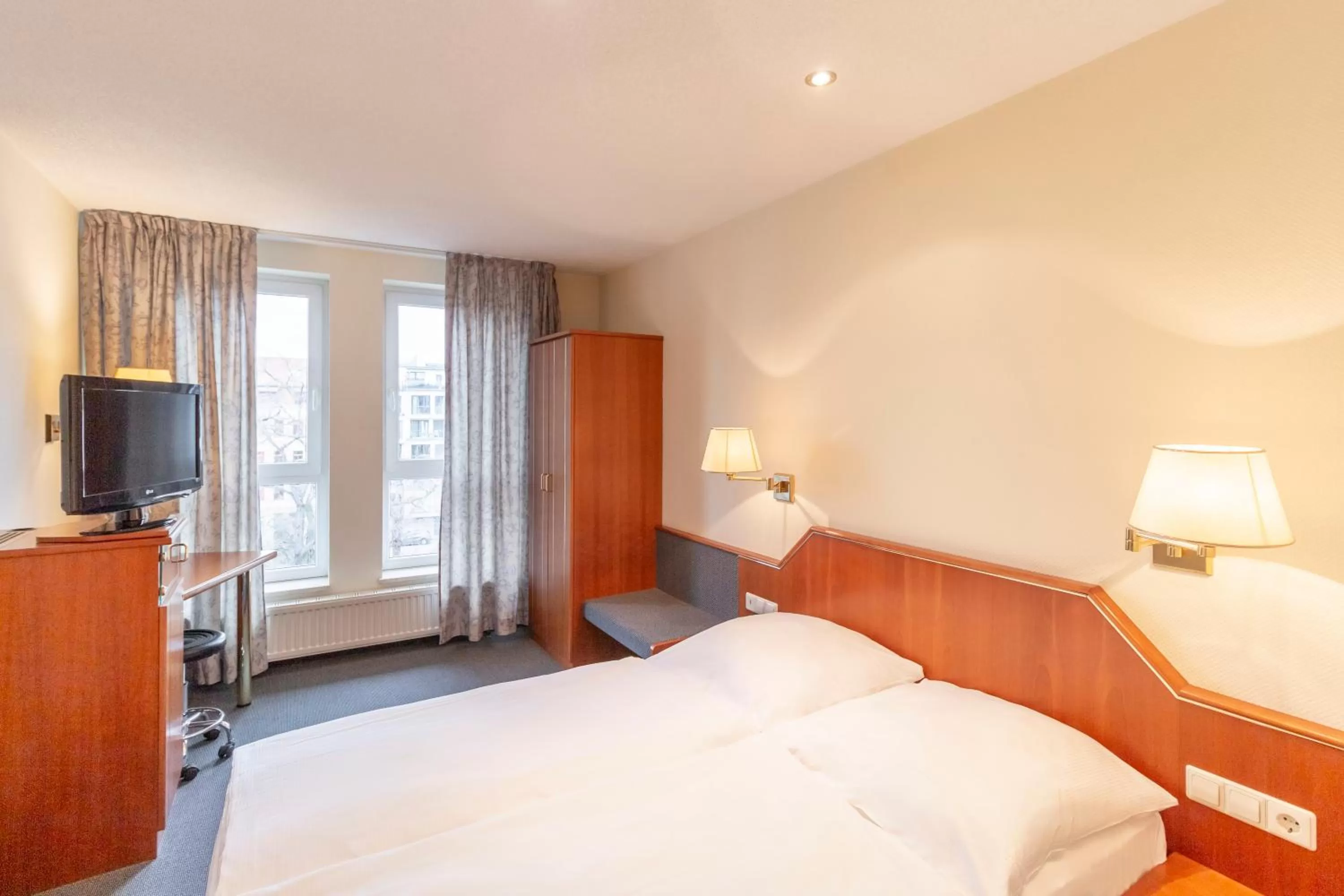 Bed in Hotel Markgraf Leipzig