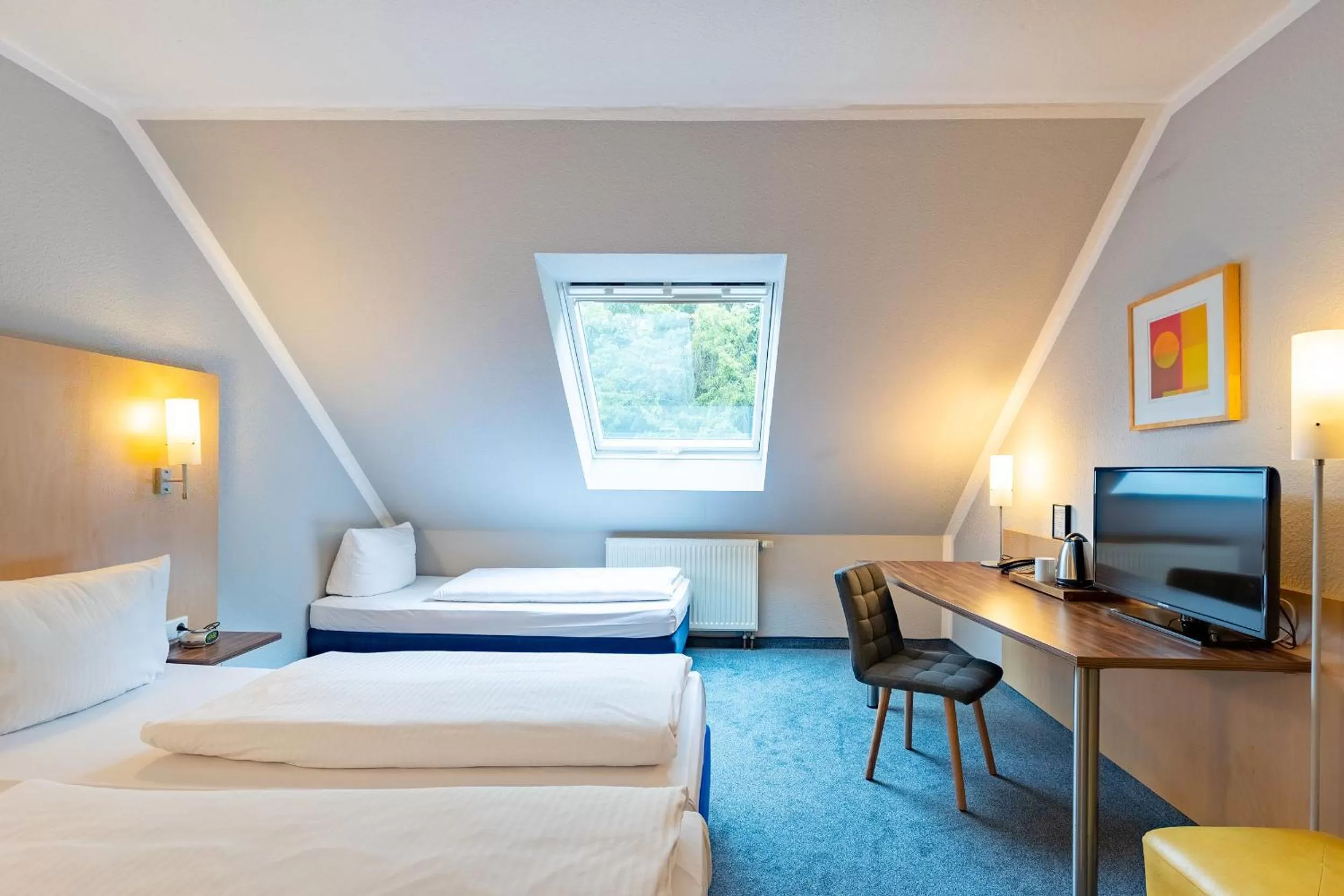 Photo of the whole room, Bed in Waldhotel Eskeshof