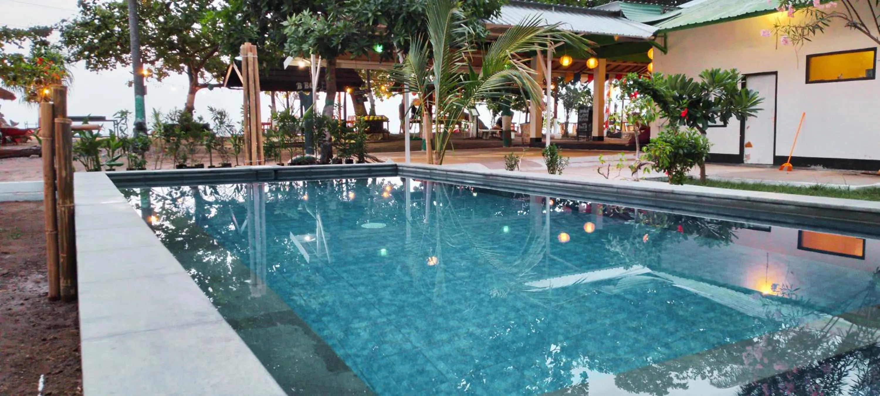 Pool view in Pandan Bungalow