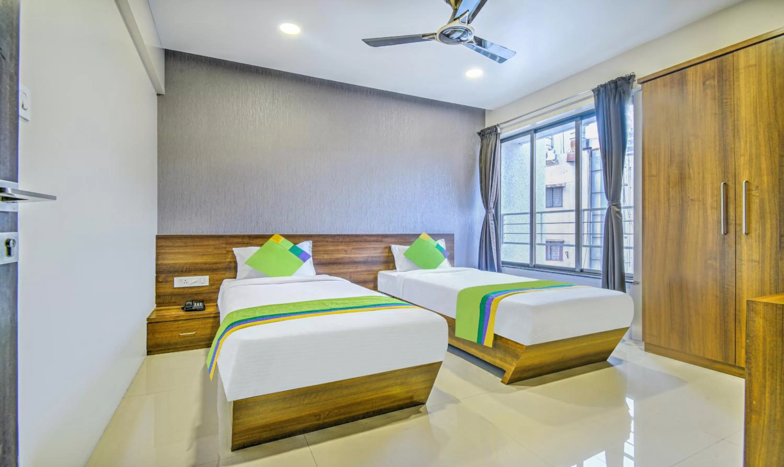 Bedroom, Bed in Treebo Trend Kuber Inn