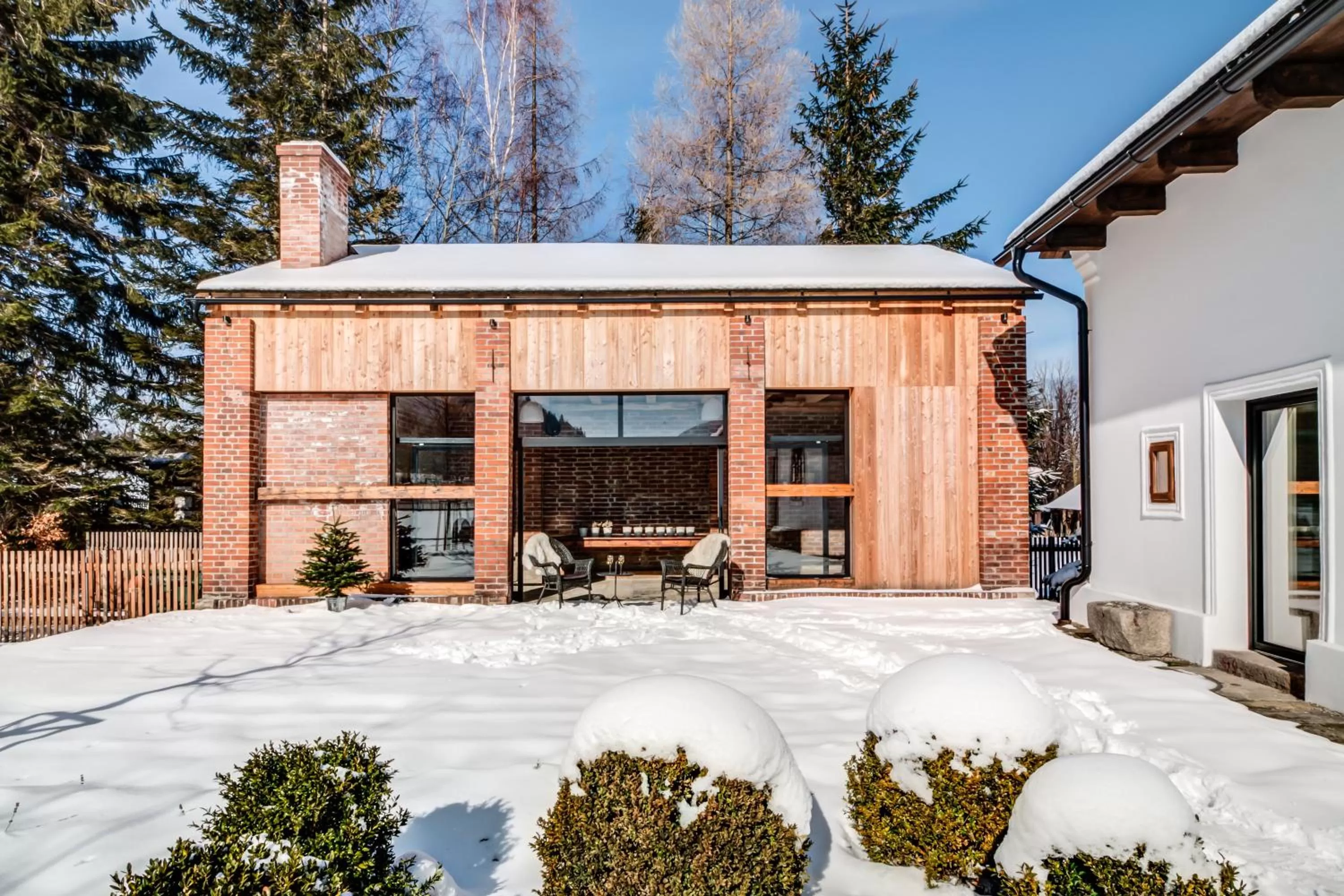 Patio, Winter in Boutique hotel Mezi plutky