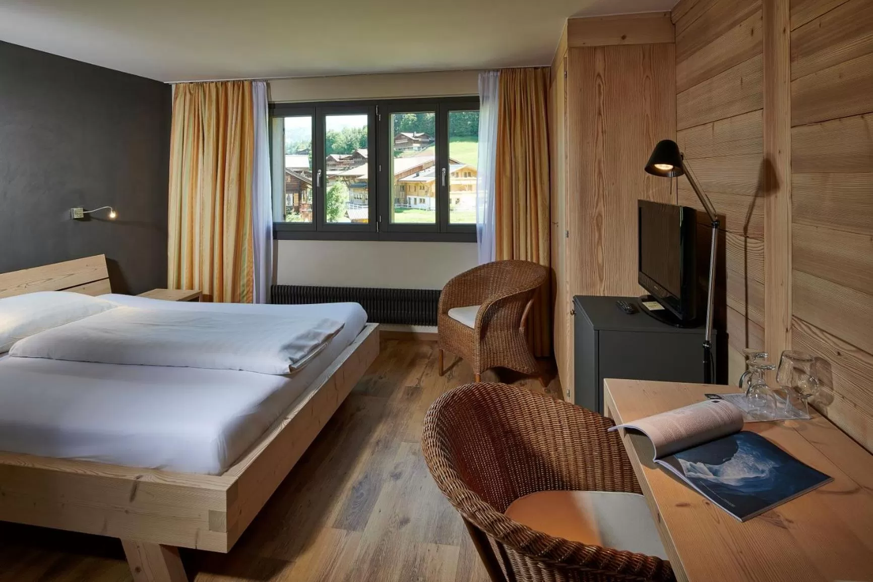 Bed in Hotel Alphorn