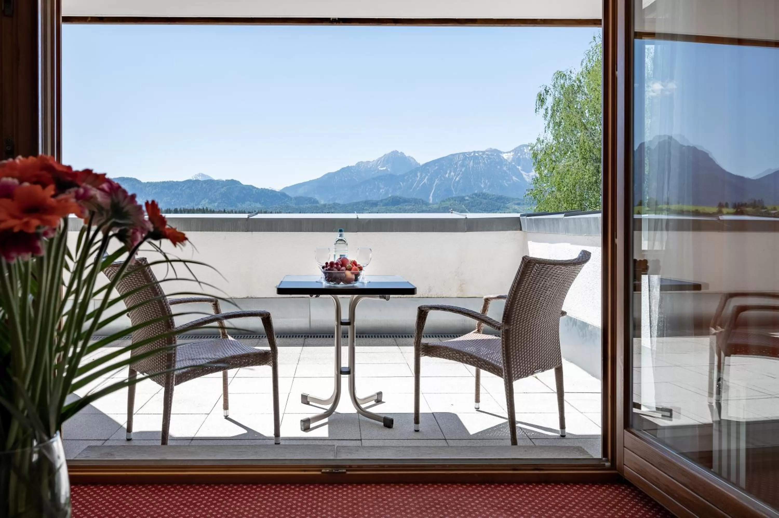 Balcony/Terrace, Mountain View in Residenz Hopfensee