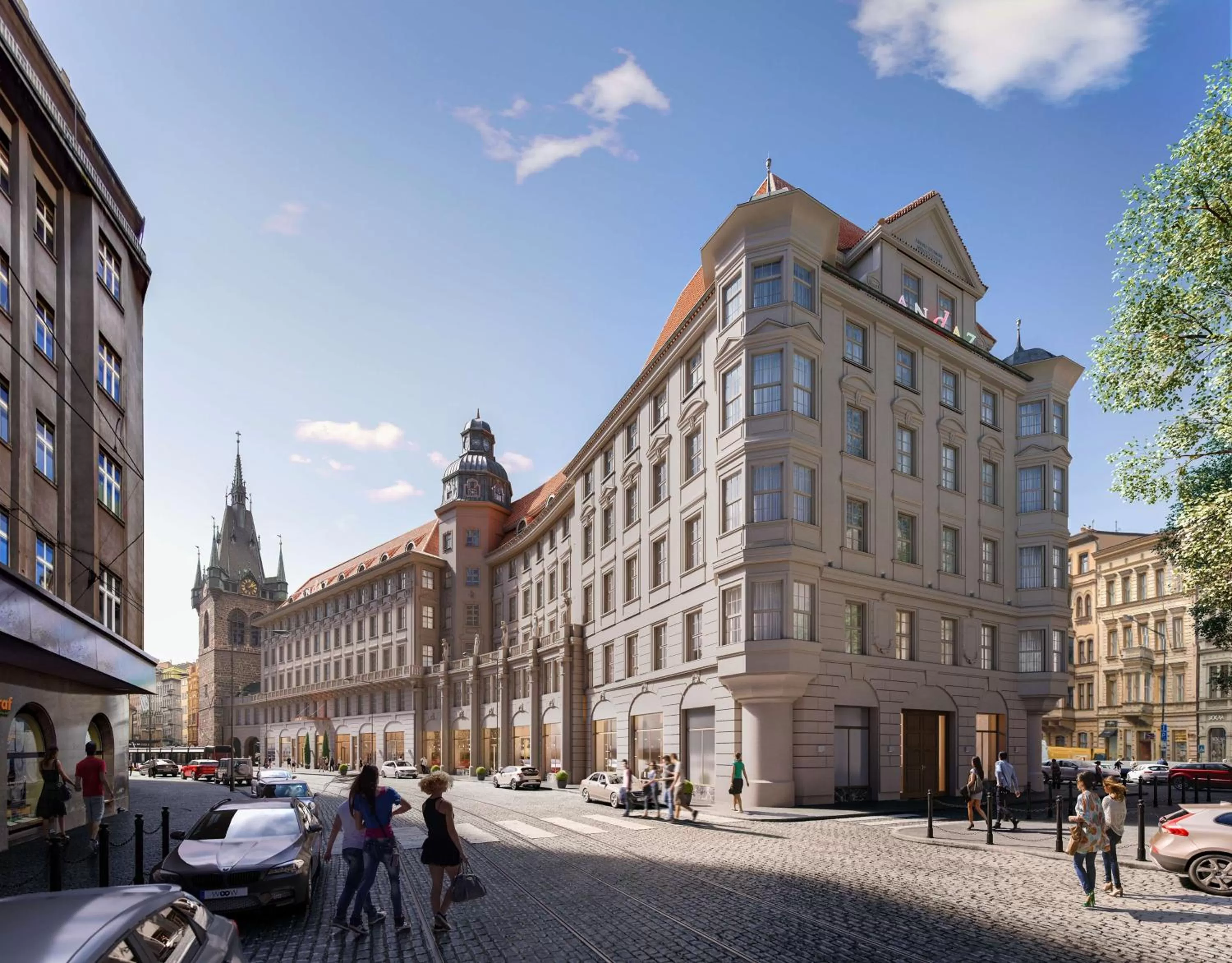 Property building in Andaz Prague, By Hyatt