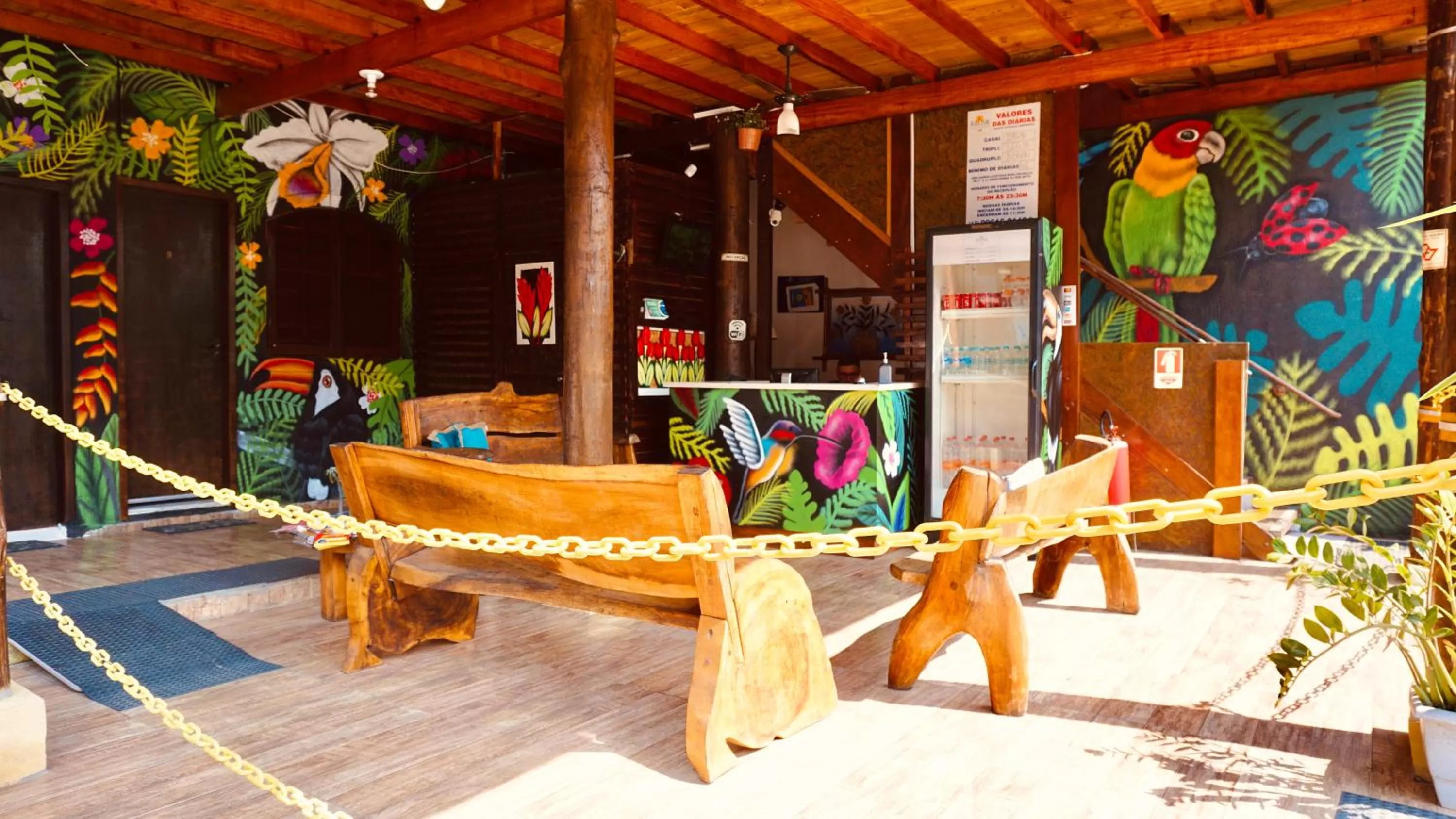 Lobby or reception in Beija Flor Pousada