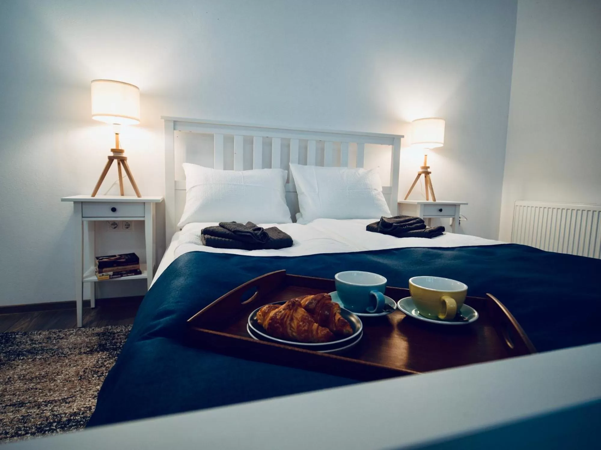 Bed in Zakarias Apartments