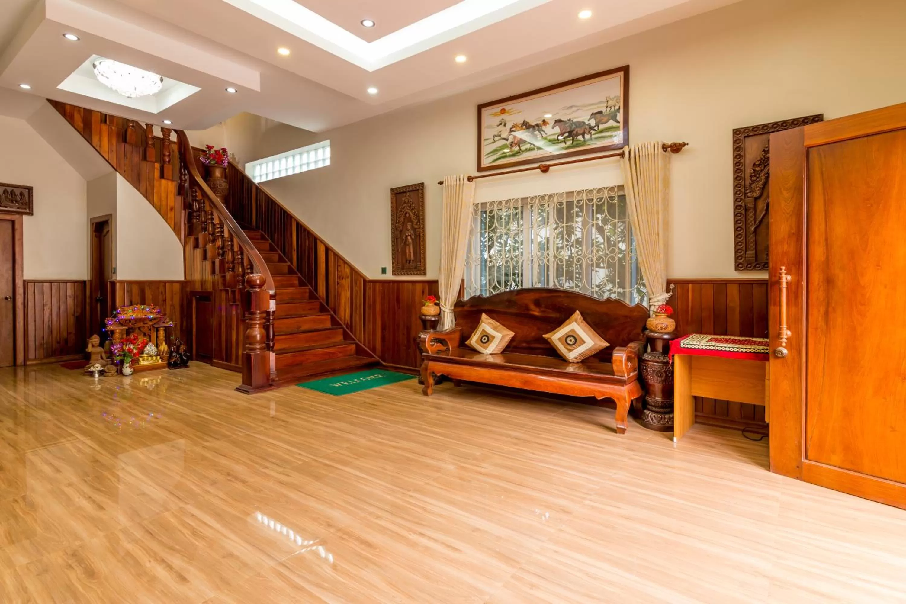 Seating area in Aniza Angkor Villa